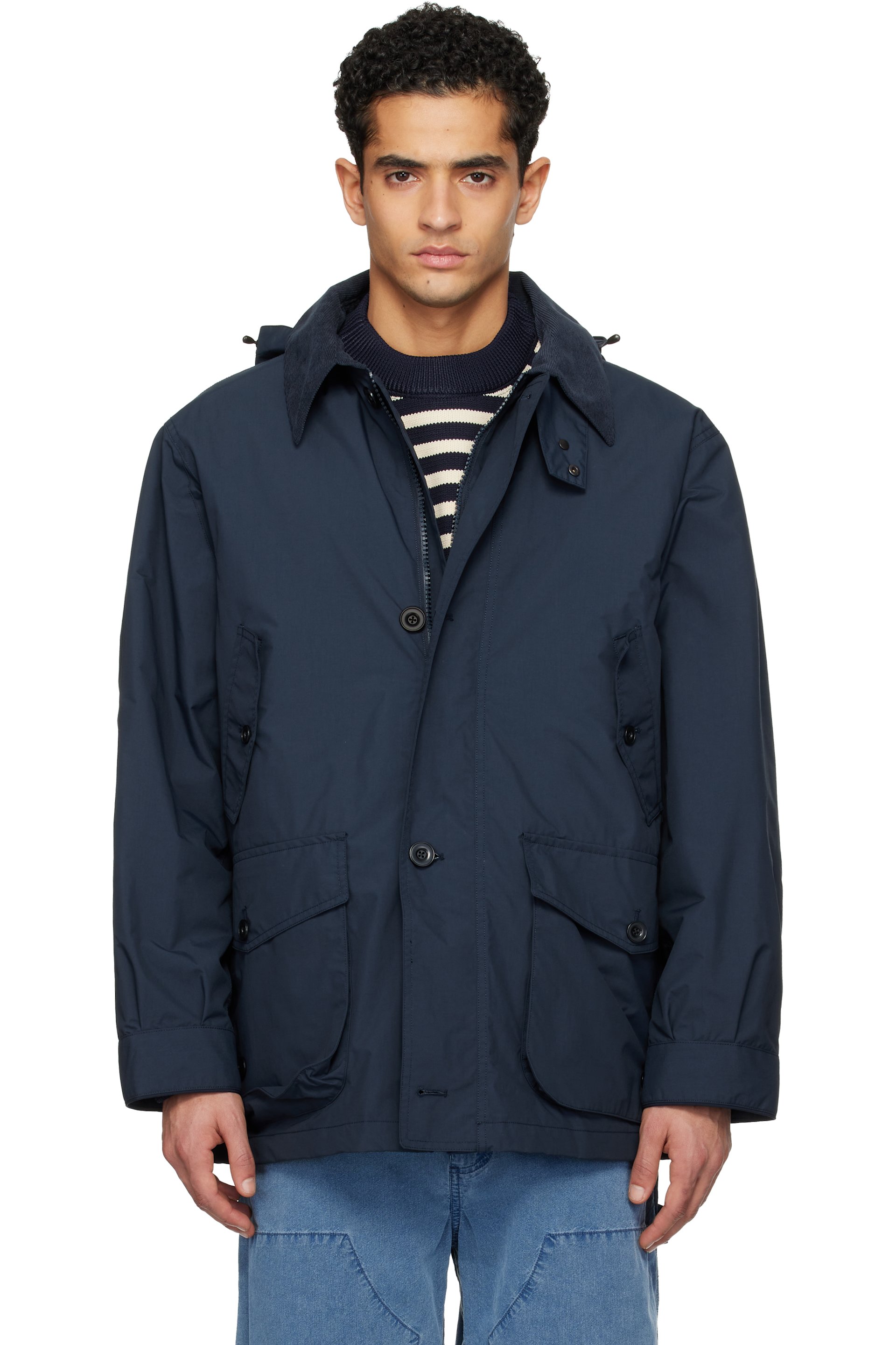 nanamica - Blouson militaire bleu marine en taffetas Unlimited par Pertex à deux épaisseurs