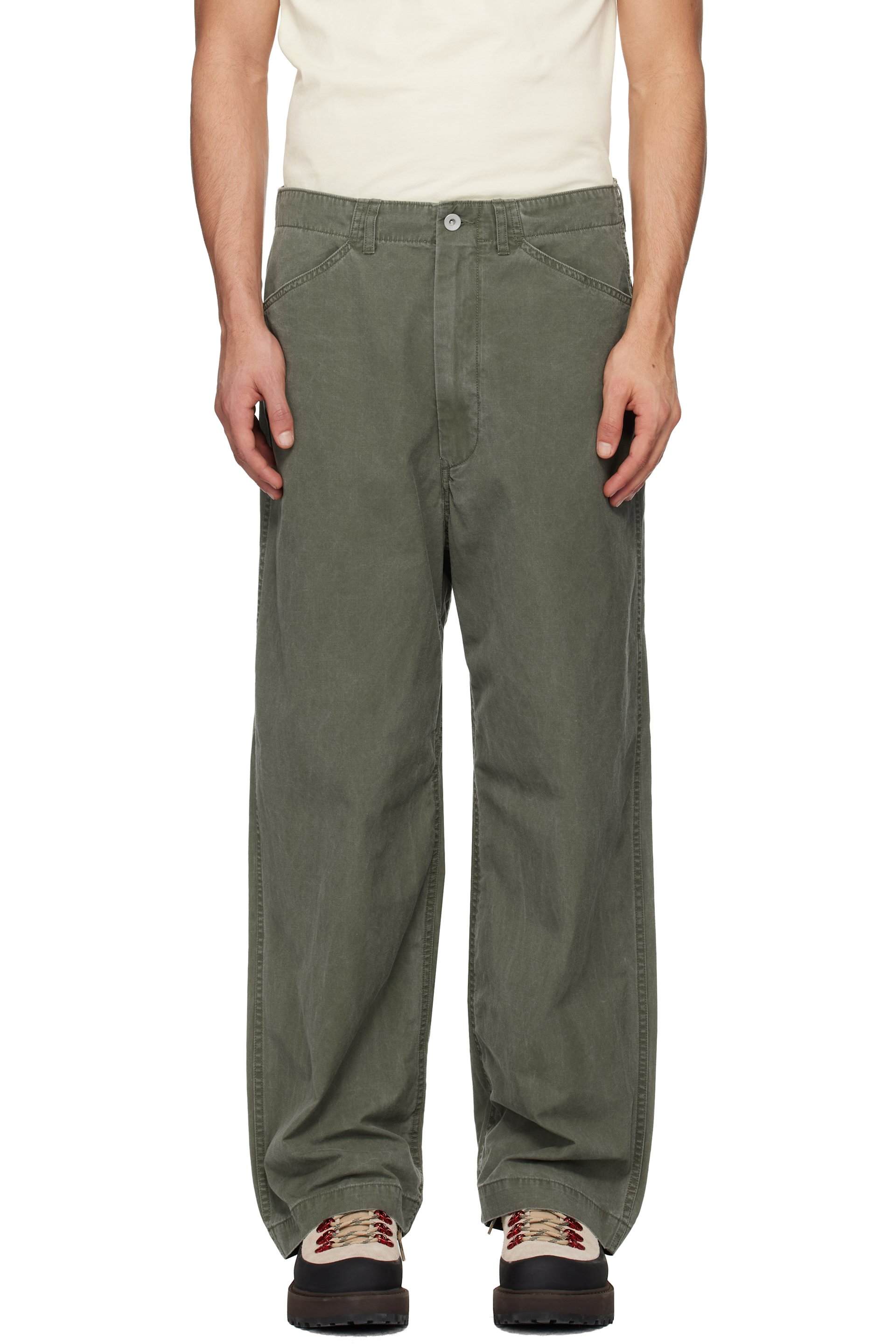 nanamica - Pantalon militaire kaki - OOAL
