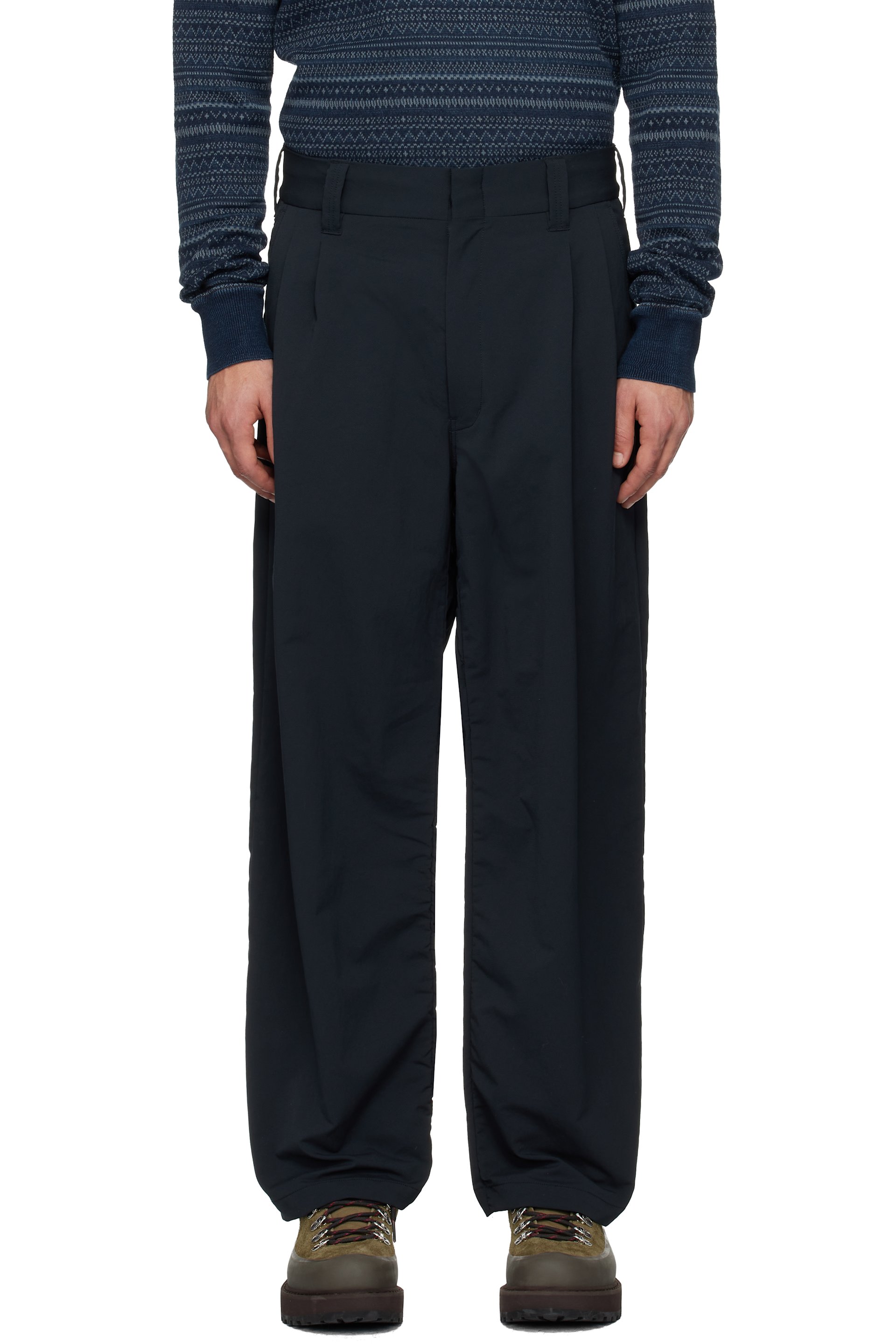 nanamica - Pantalon Club bleu marine en ALPHADRY - OOAL