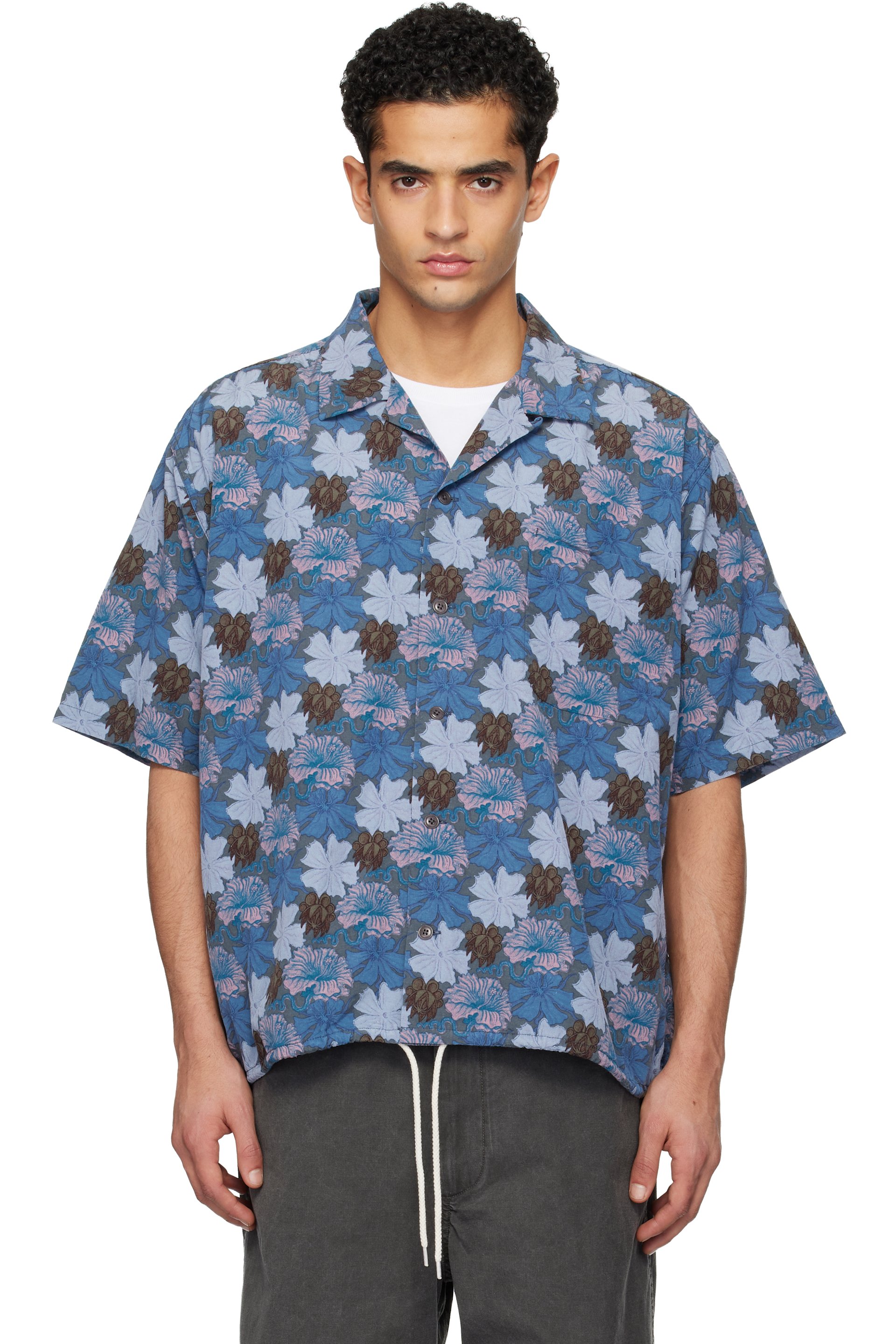 nanamica - Chemise à manches courtes NANALOHA bleu marine - OOAL