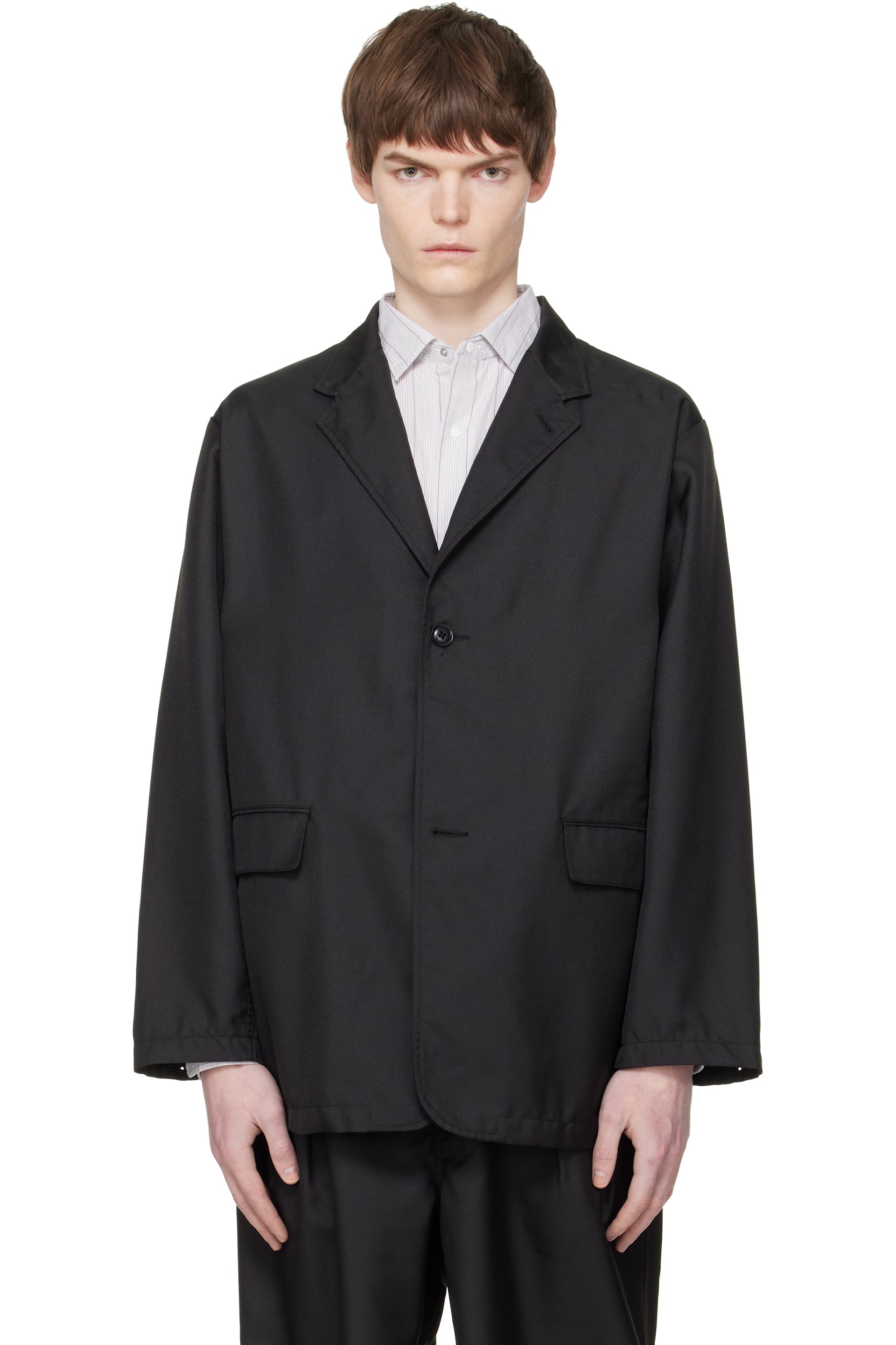 nanamica - Veston Club noir en sergé de polyester