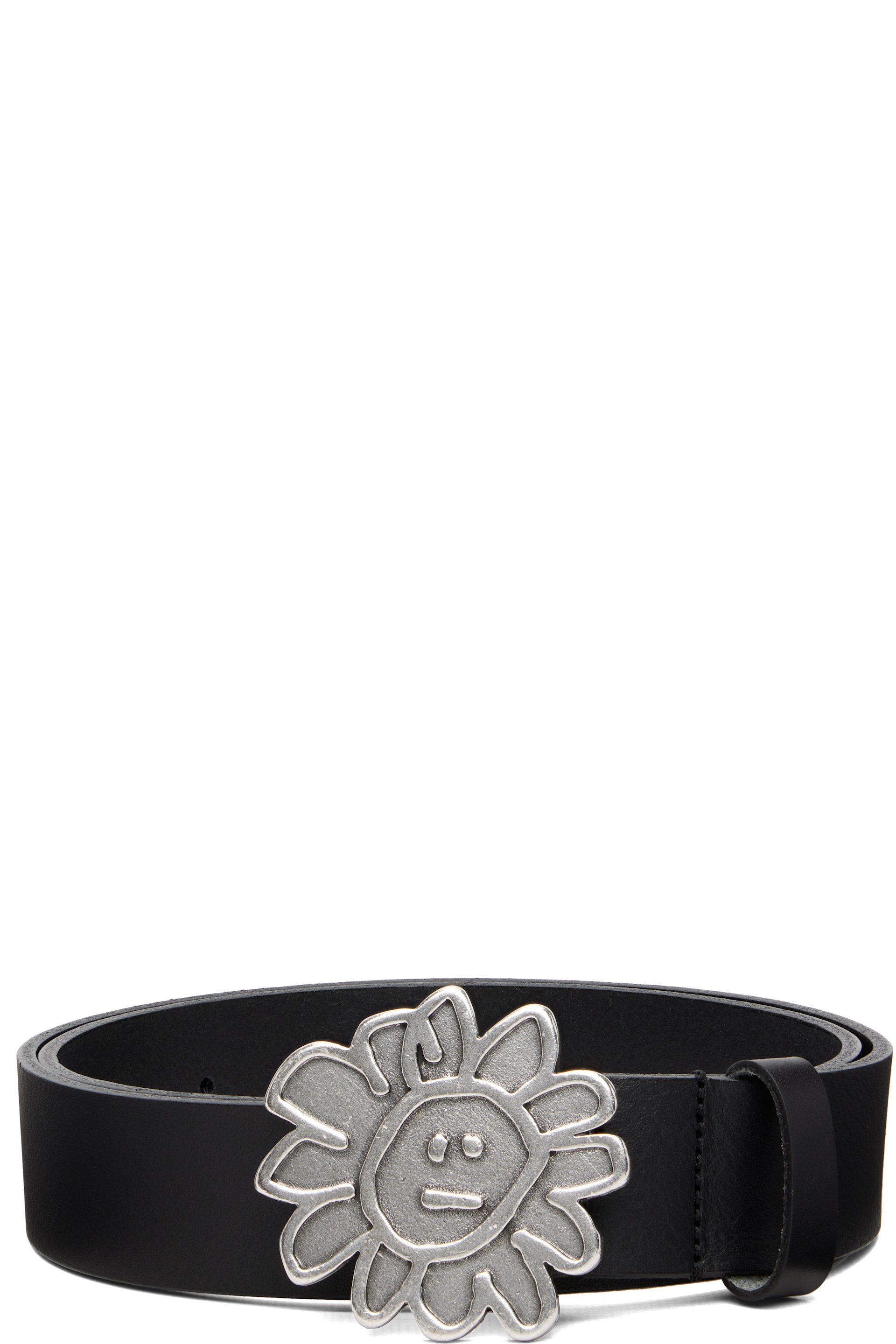 Sunflower - Black Flower Buckle Belt