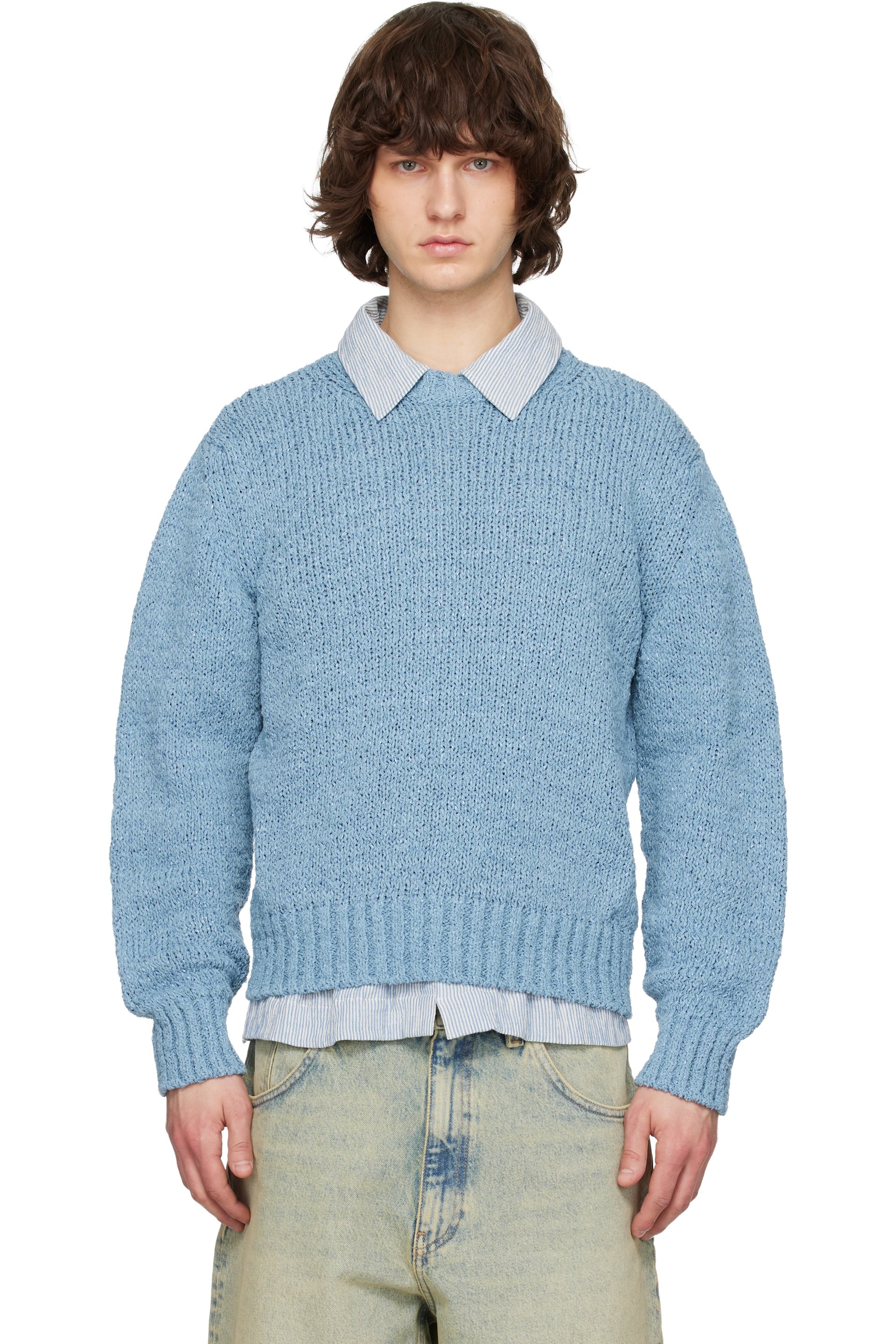 Sunflower - Pull Frederik bleu en coton