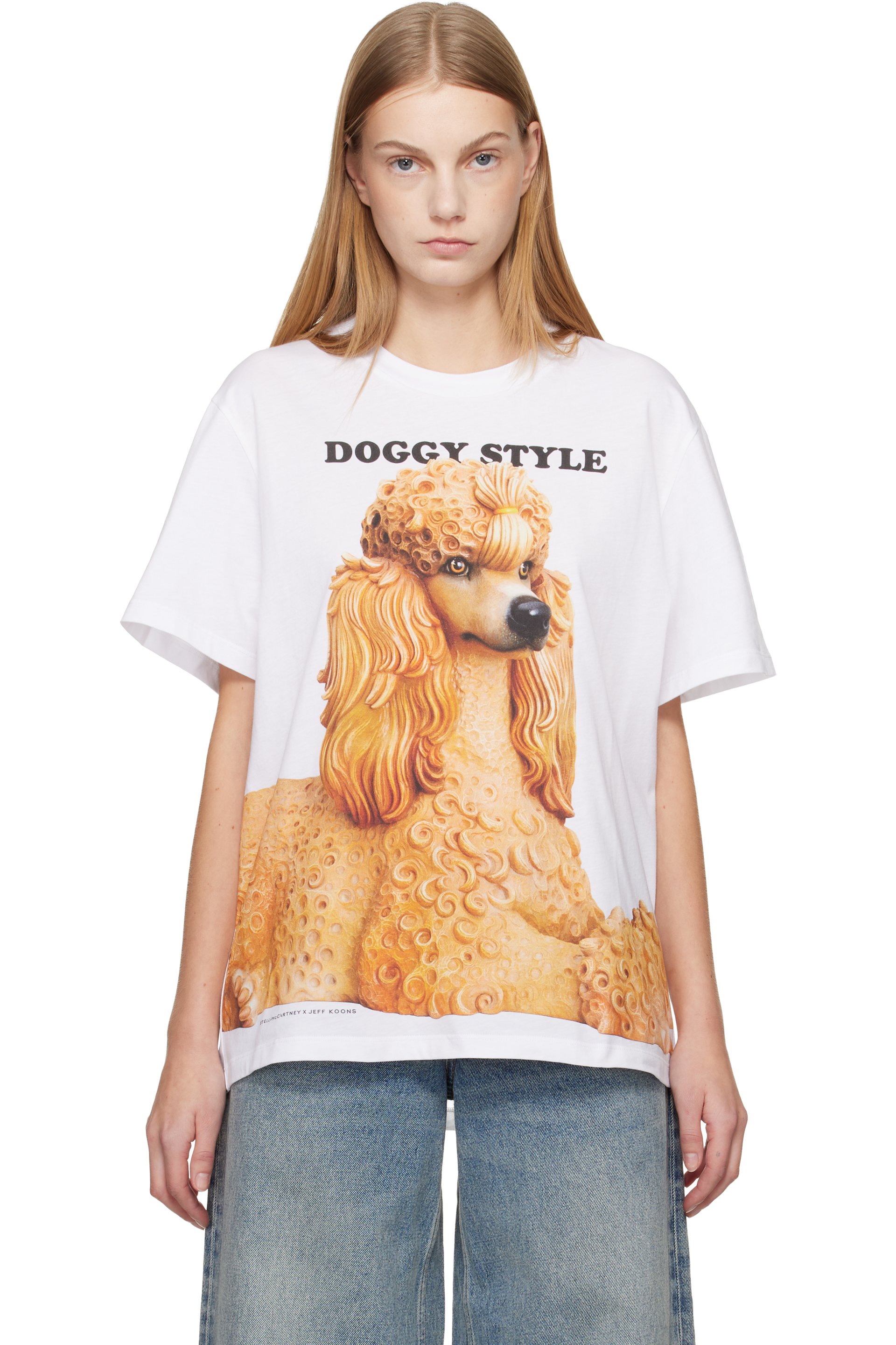 Stella McCartney - T-shirt 'Doggy Style' blanc édition Jeff Koons