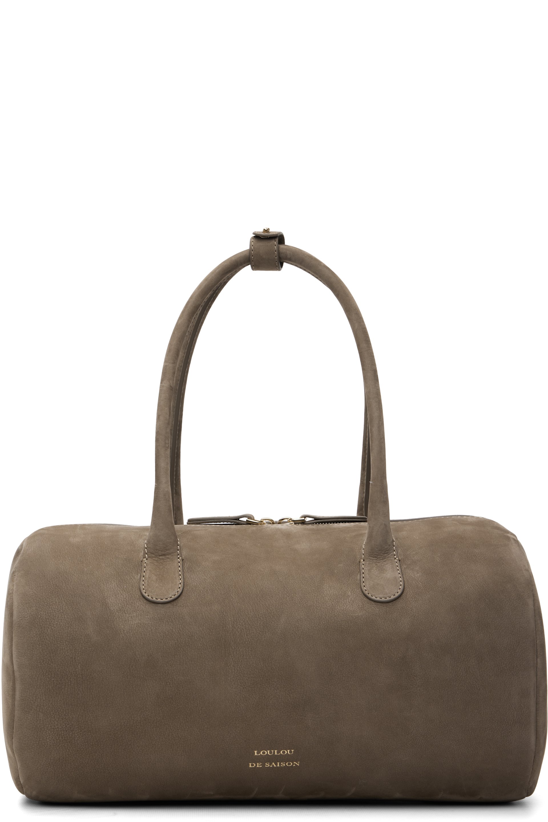 Loulou de Saison - Sac cylindrique CLAUS taupe en cuir