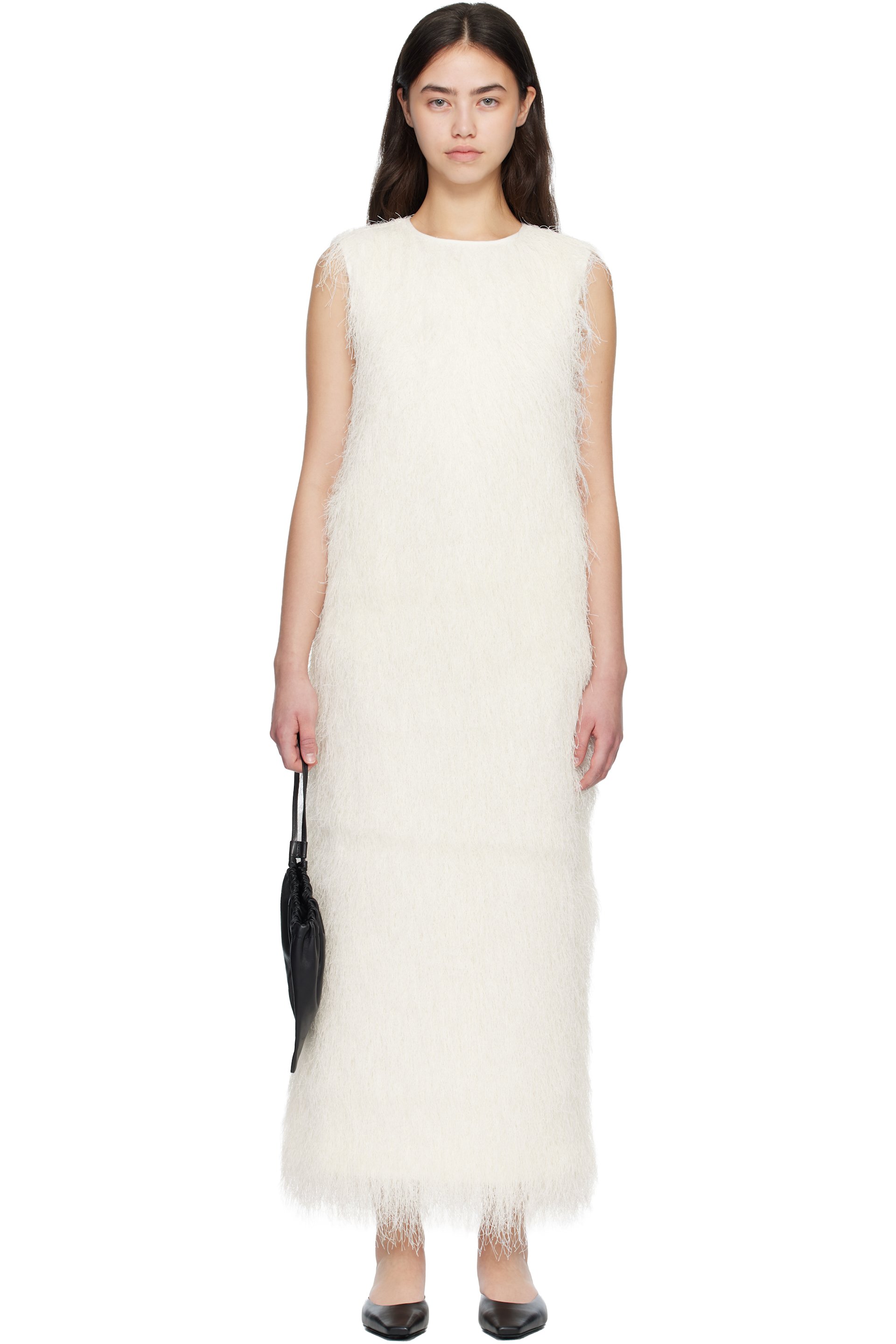 Loulou de Saison - White TIWA Fringed Maxi Dress