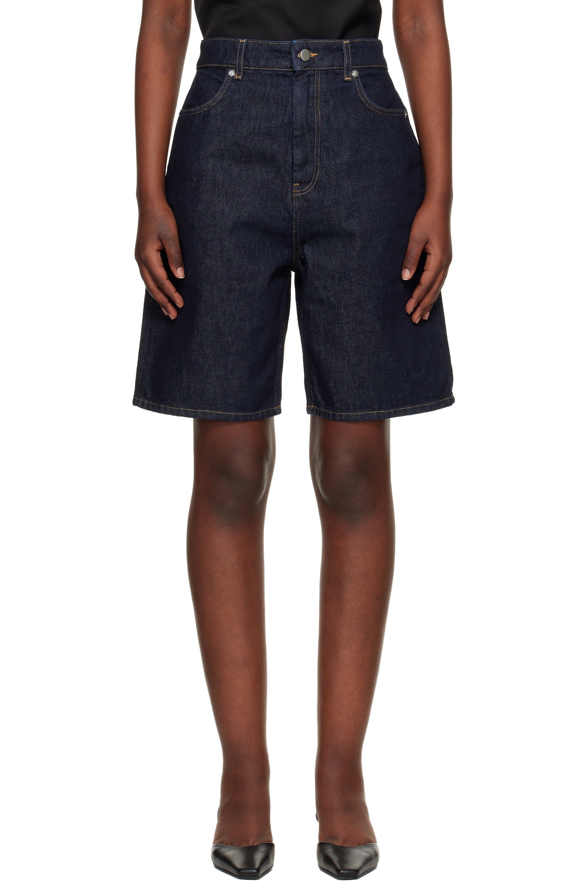 Loulou de Saison - Short Isu Lds bleu en denim