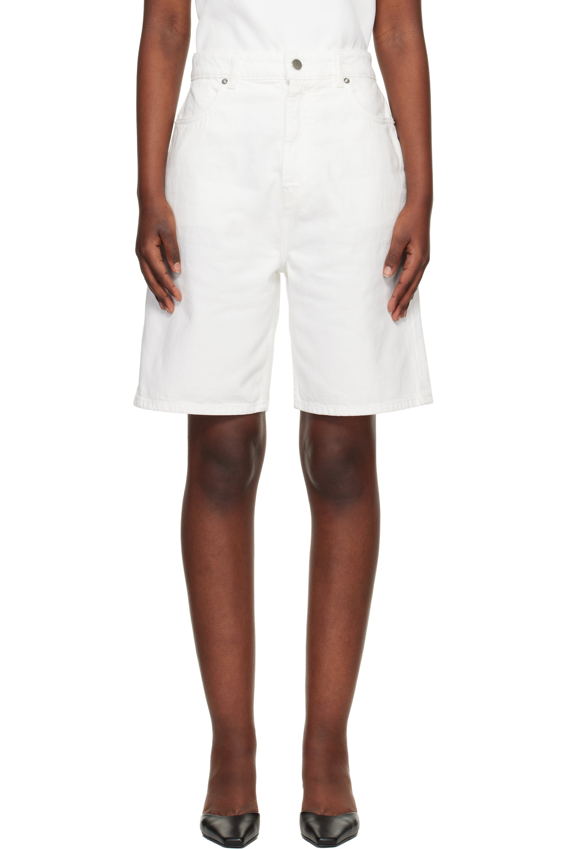 Loulou de Saison - Short Isu Lds blanc en denim