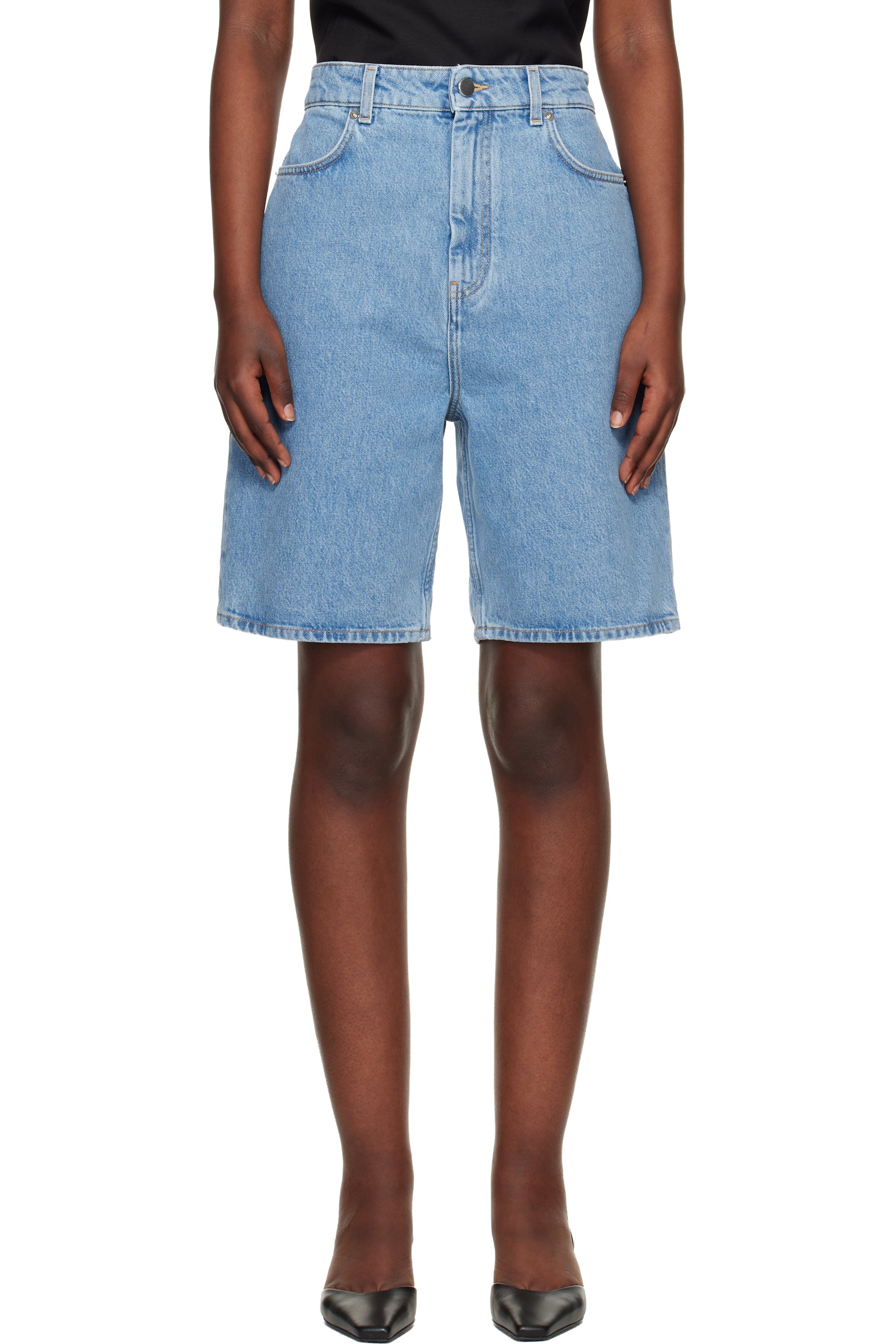 Loulou de Saison - Short Isu Lds bleu en denim