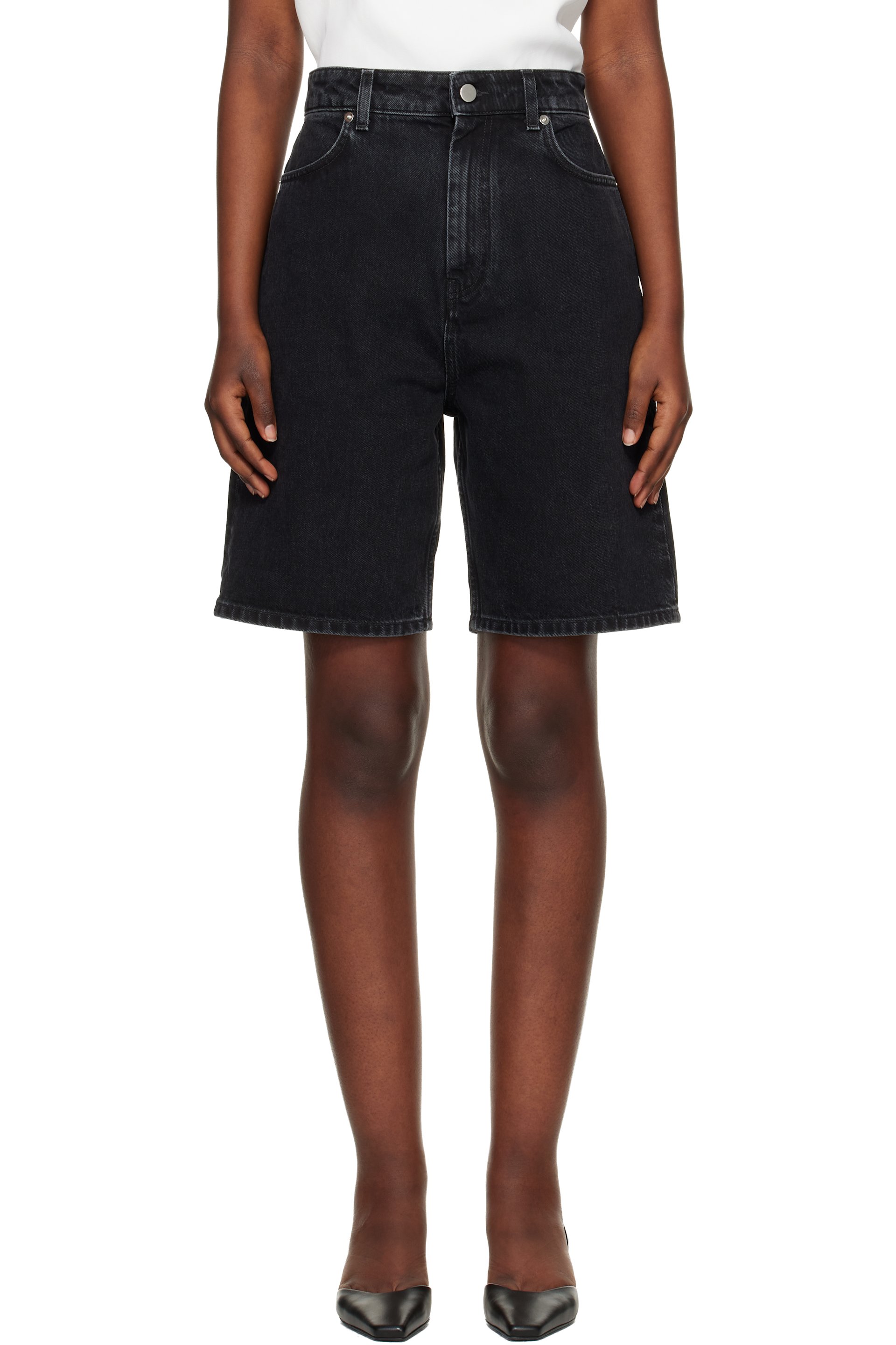 Loulou de Saison - Short Isu Lds noir en denim
