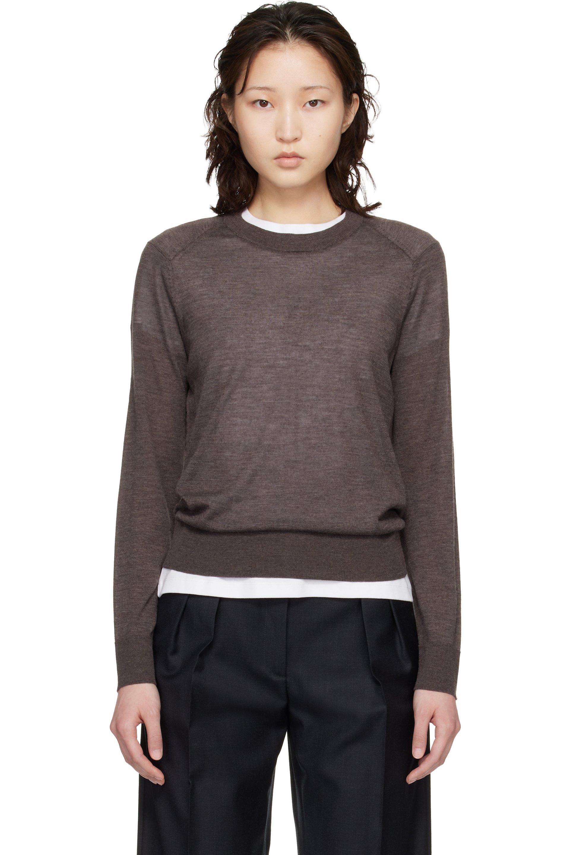 Loulou de Saison - Pull Ditto Fluid brun