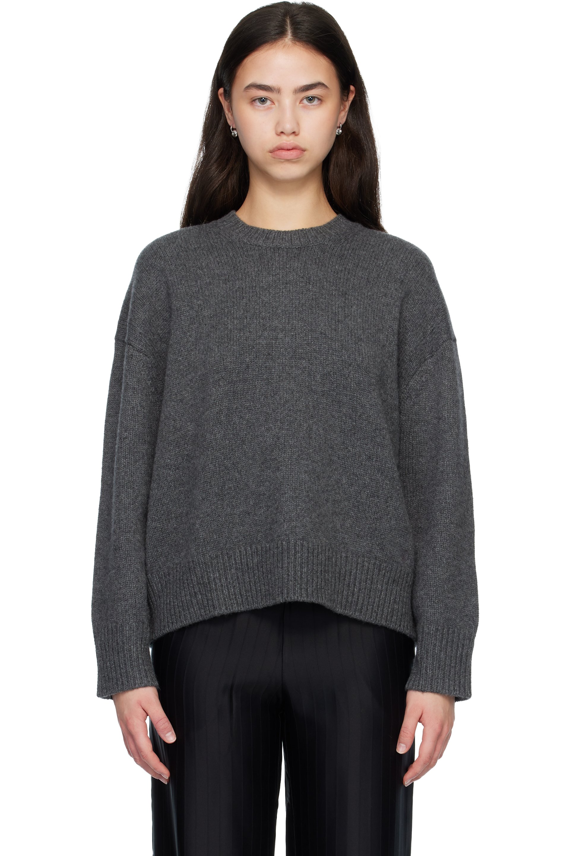 Loulou de Saison - Pull surdimensionné PIA gris en cachemire