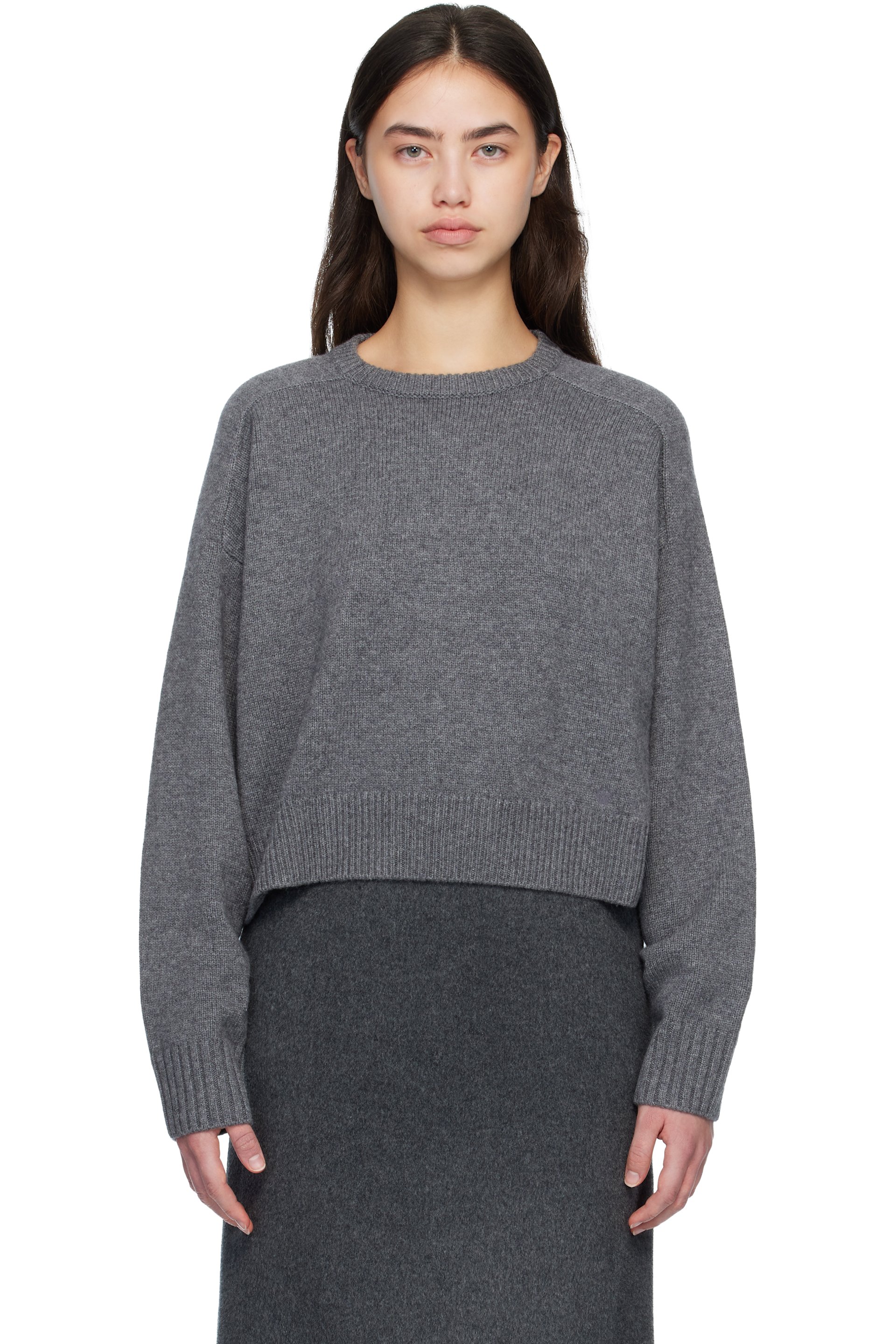 Loulou de Saison - Pull écourté Bruzzi gris