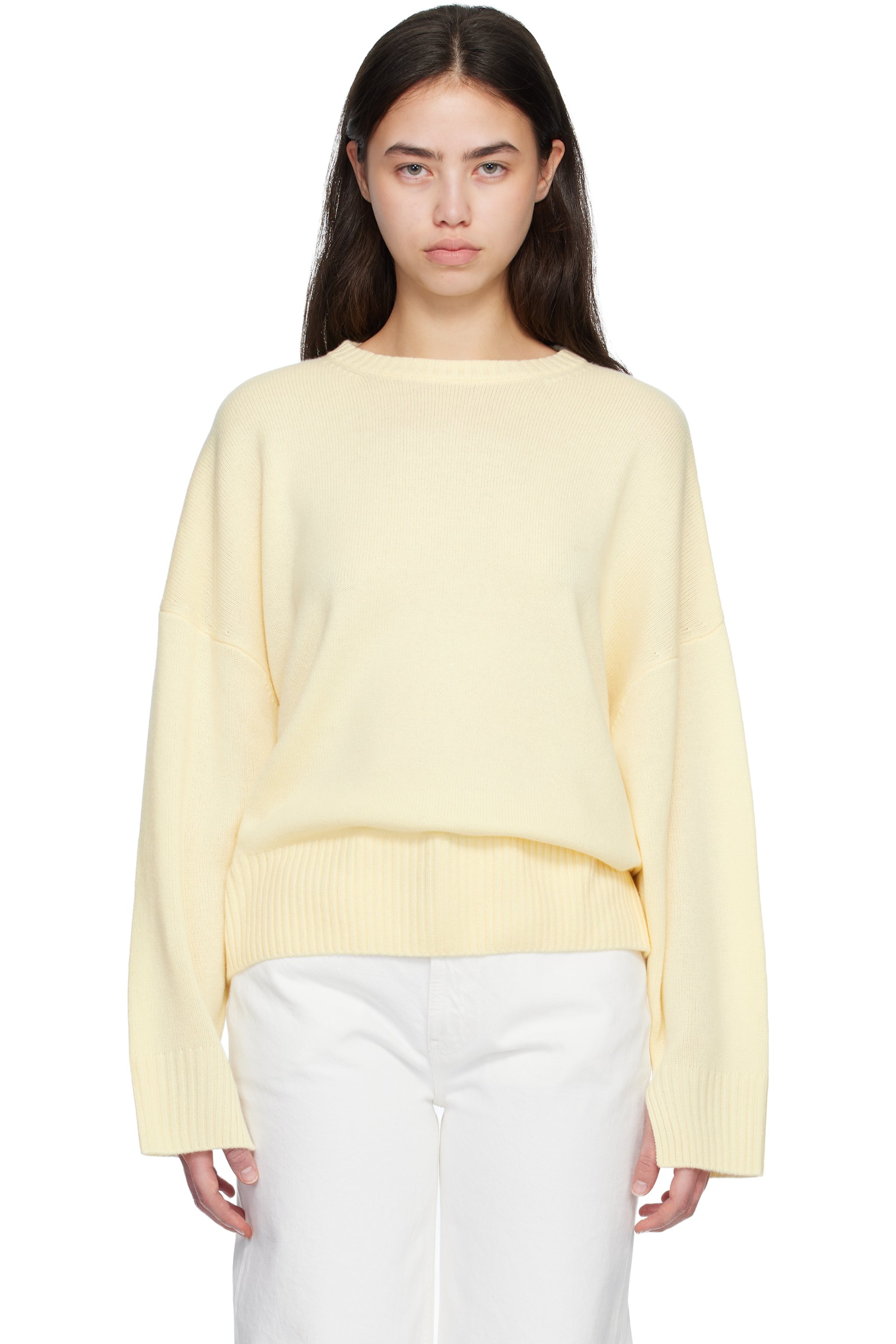 Loulou de Saison - Pull Anton blanc cassé en cachemire