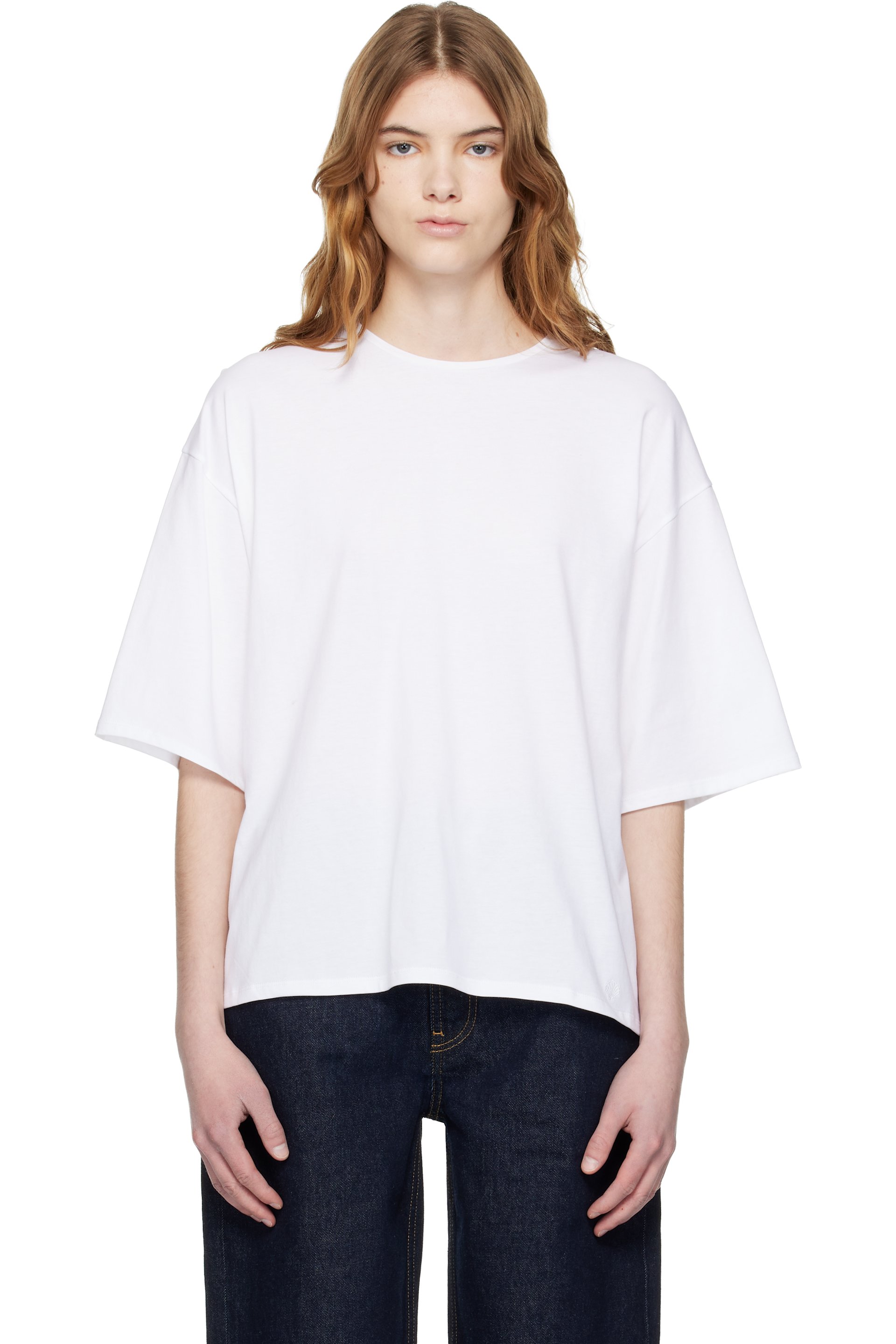 Loulou de Saison - T-shirt surdimensionné Osis blanc