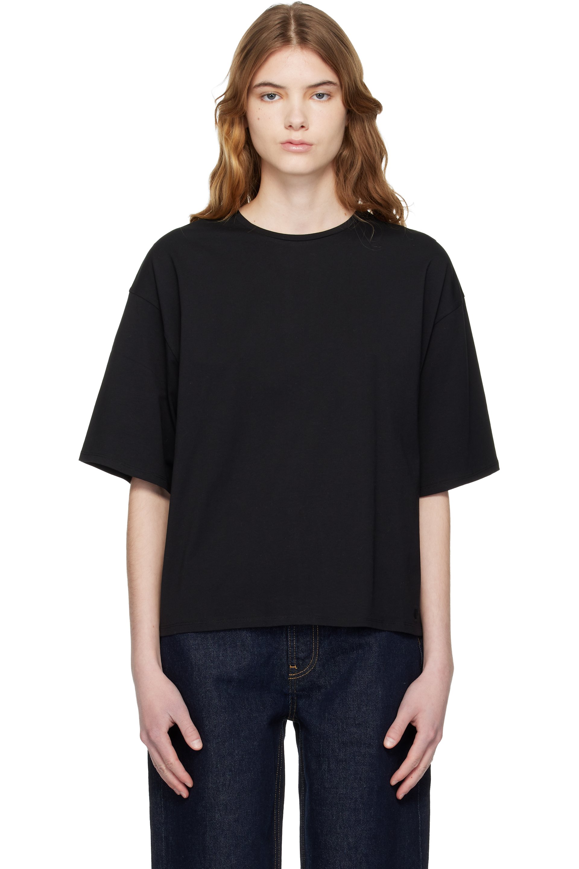 Loulou de Saison - T-shirt surdimensionné Osis noir