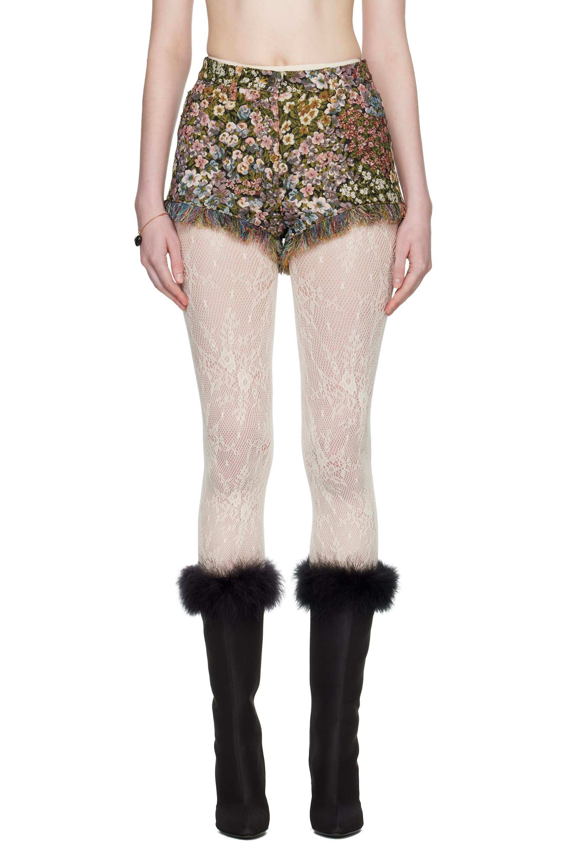 Valentino - Multicolor Gobelin Après L'Hiver Fiorellini Shorts