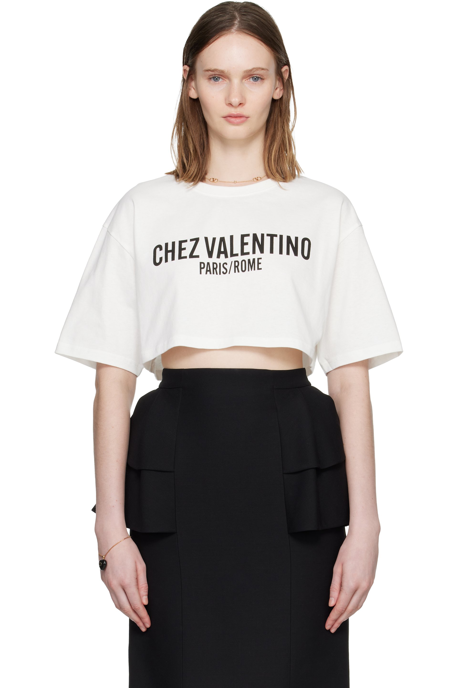 Valentino - T-shirt blanc à logo chez Valentino