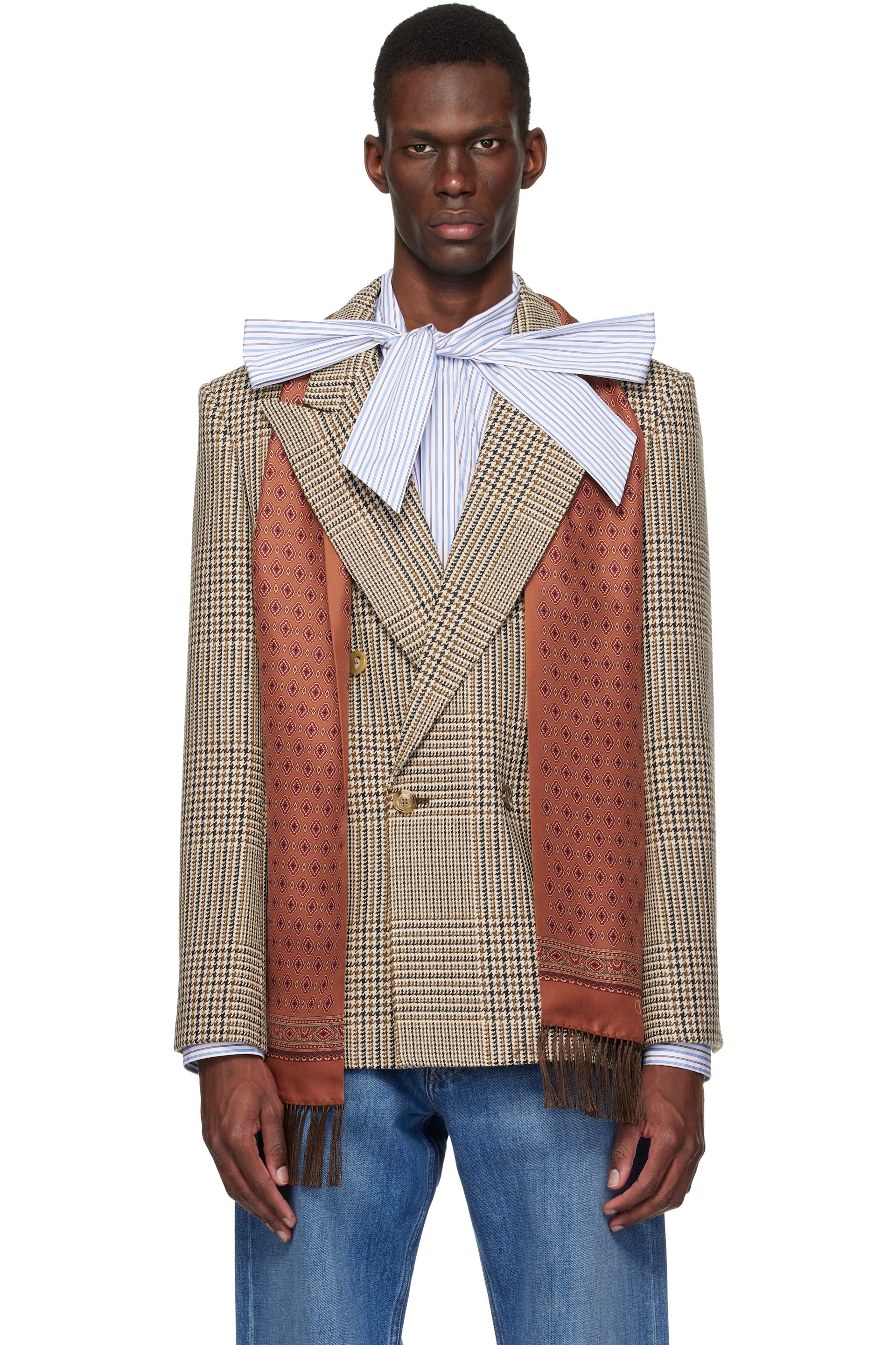 VALENTINO ベージュ ジップアップジャケット2023SSコレクション Latest Valentino Collection for Men | SSENSE