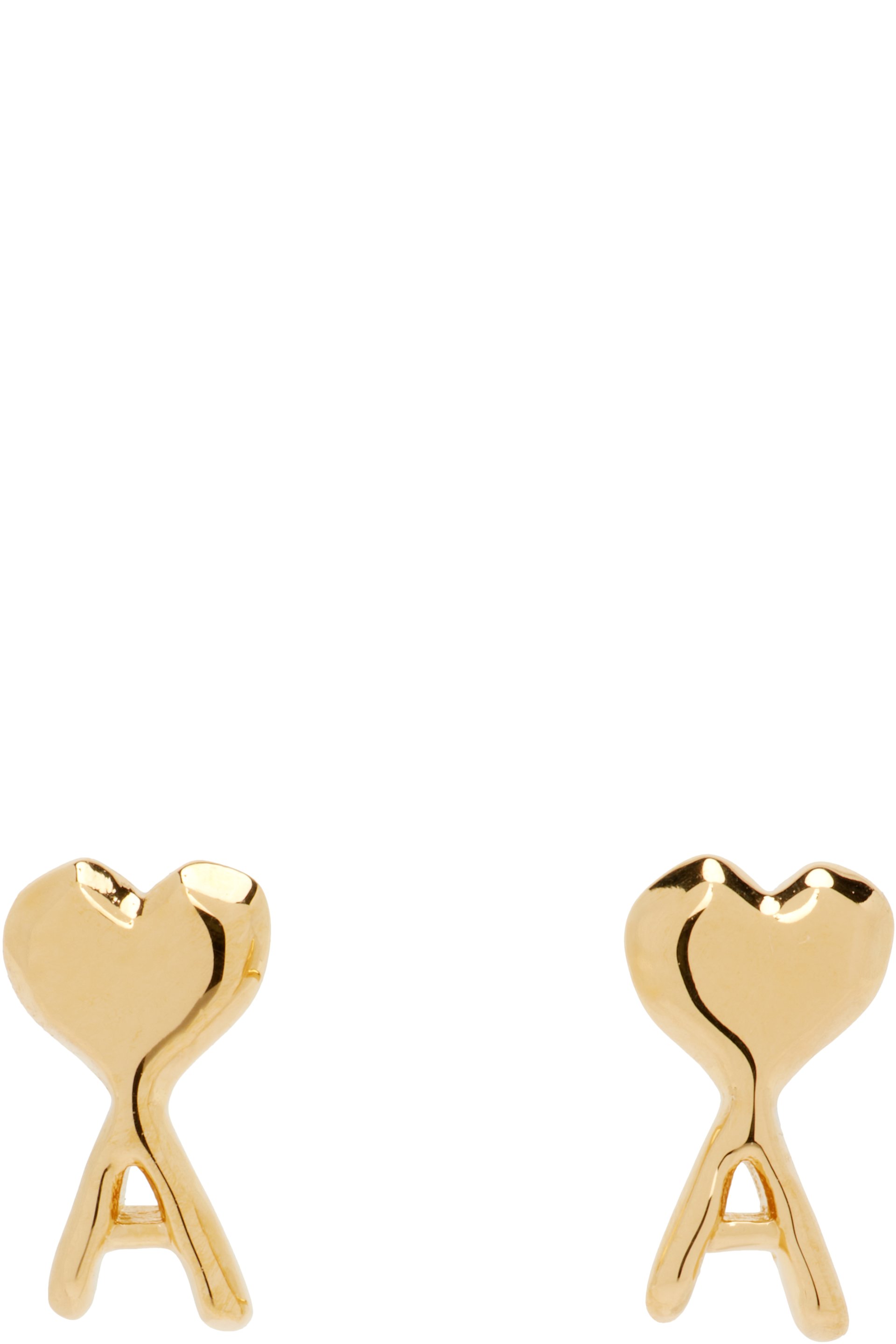 AMI Paris - Ami de Coeur Hammered Earrings
