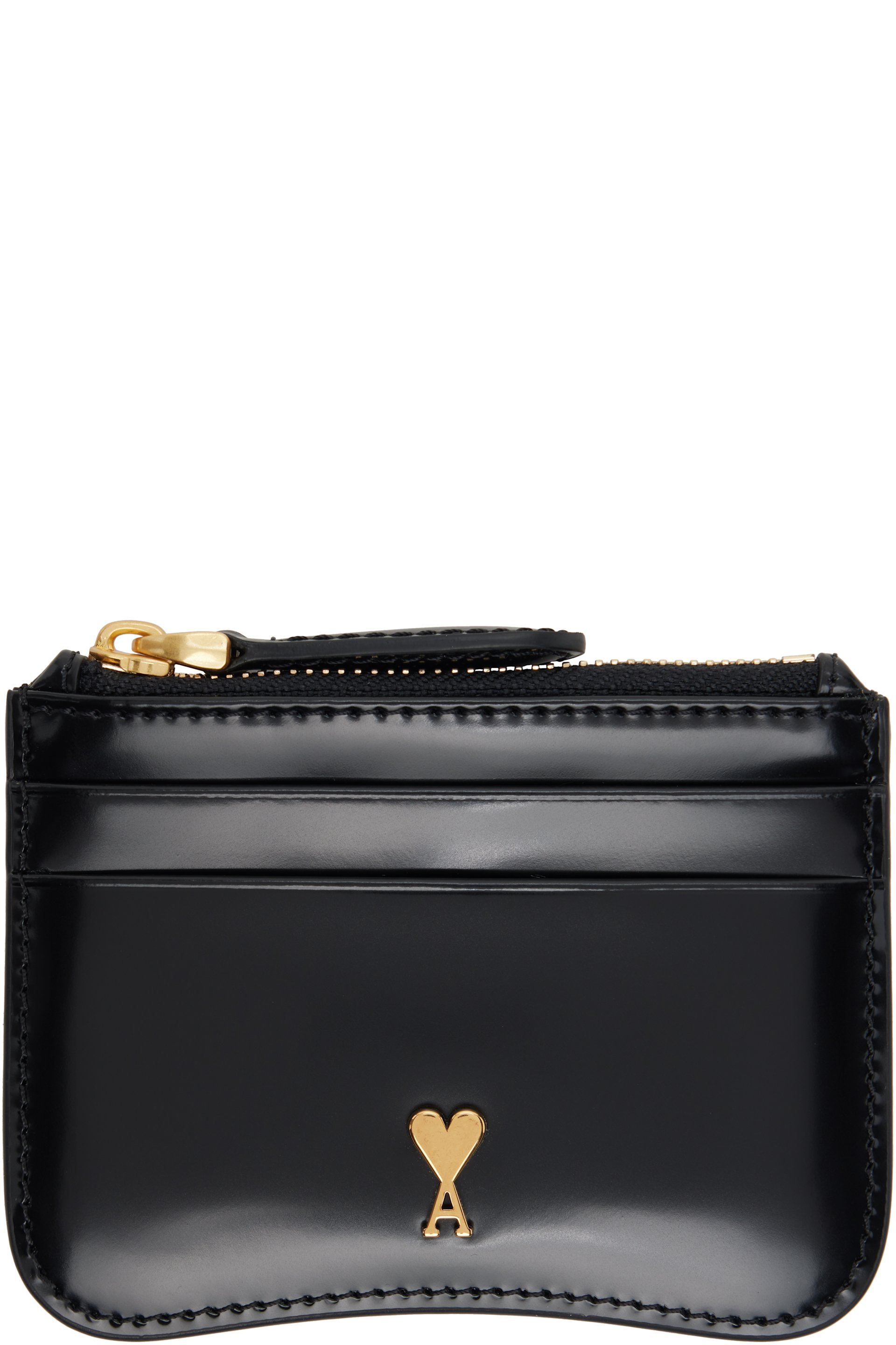 AMI Paris - Black Paris Paris Zipped Card Holder