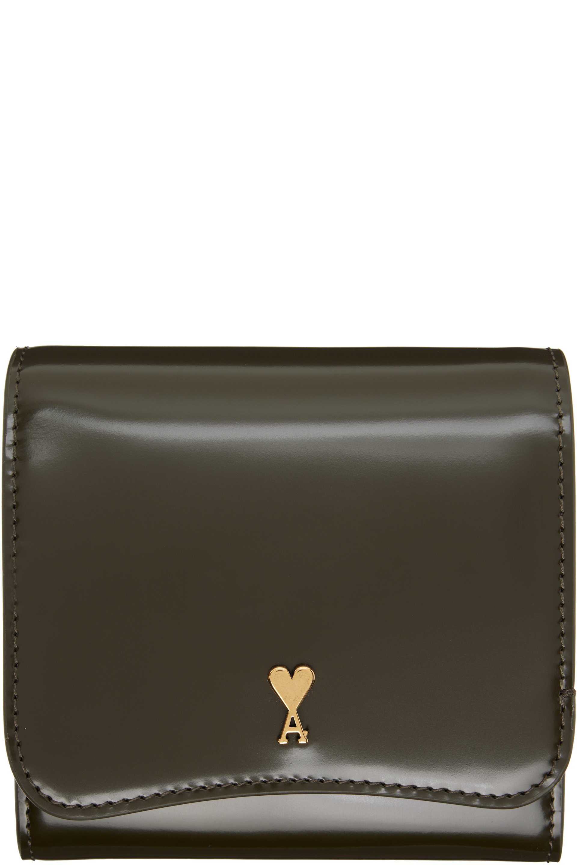 AMI Paris - Khaki Paris Paris Compact Wallet