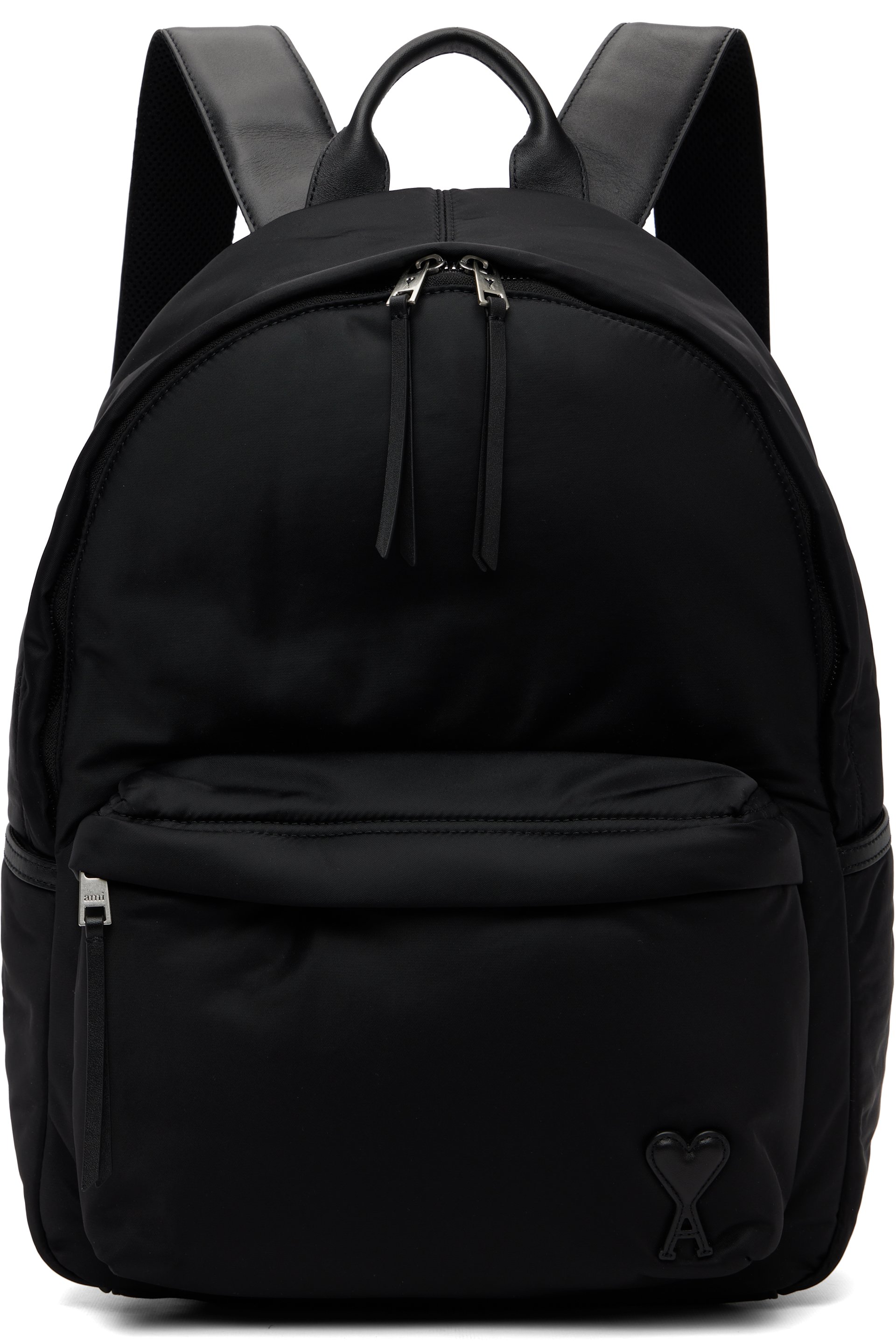 AMI Paris - Sac à dos Marcel noir en nylon