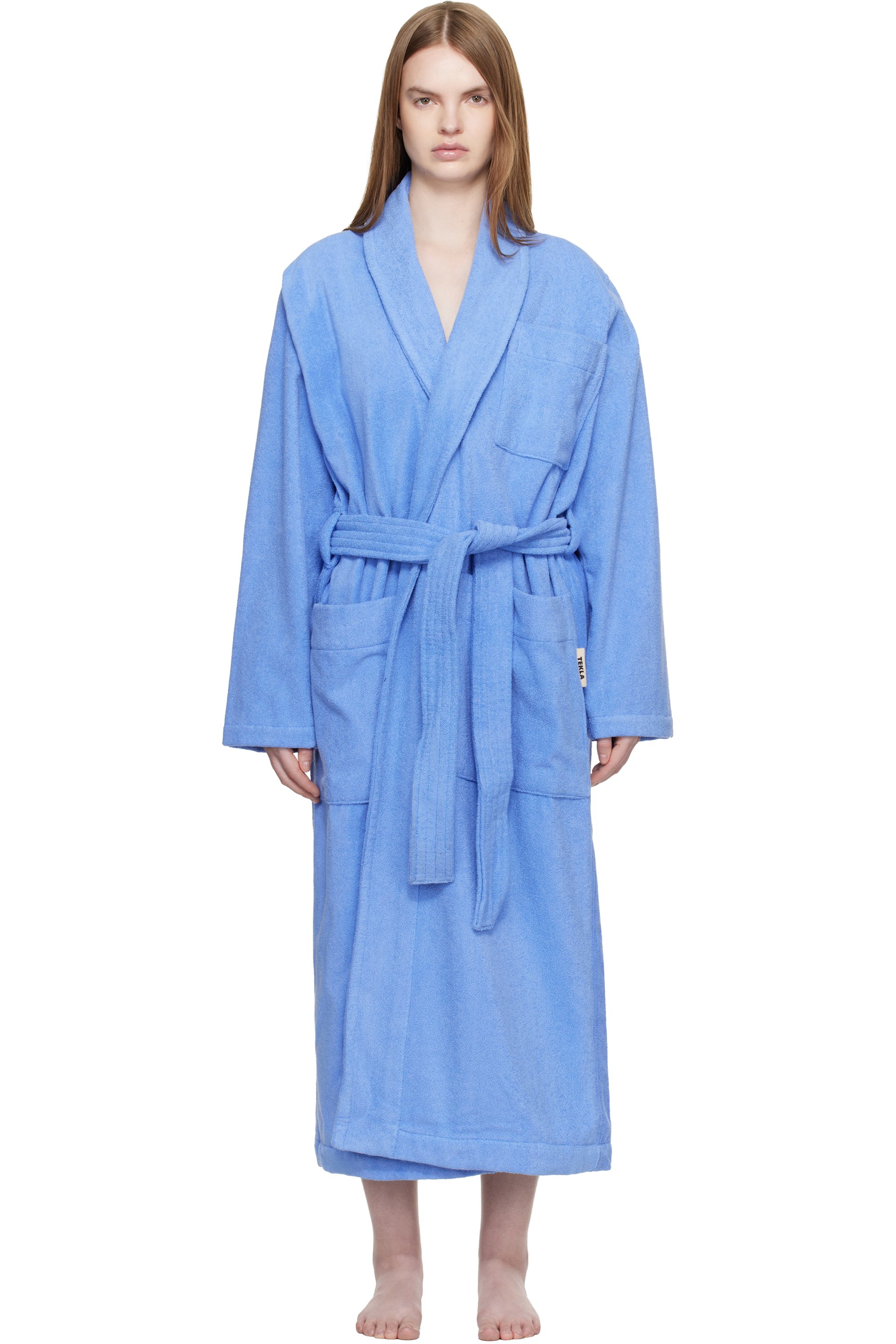 Tekla - Blue Terry Classic Bathrobe