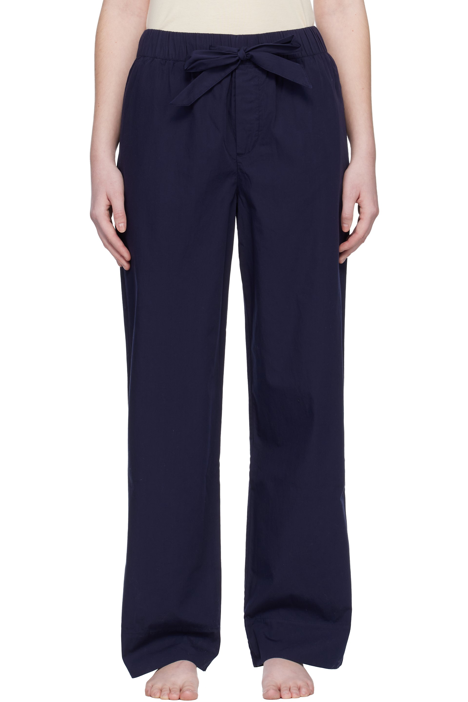 Tekla - Navy Poplin Pyjama Pants