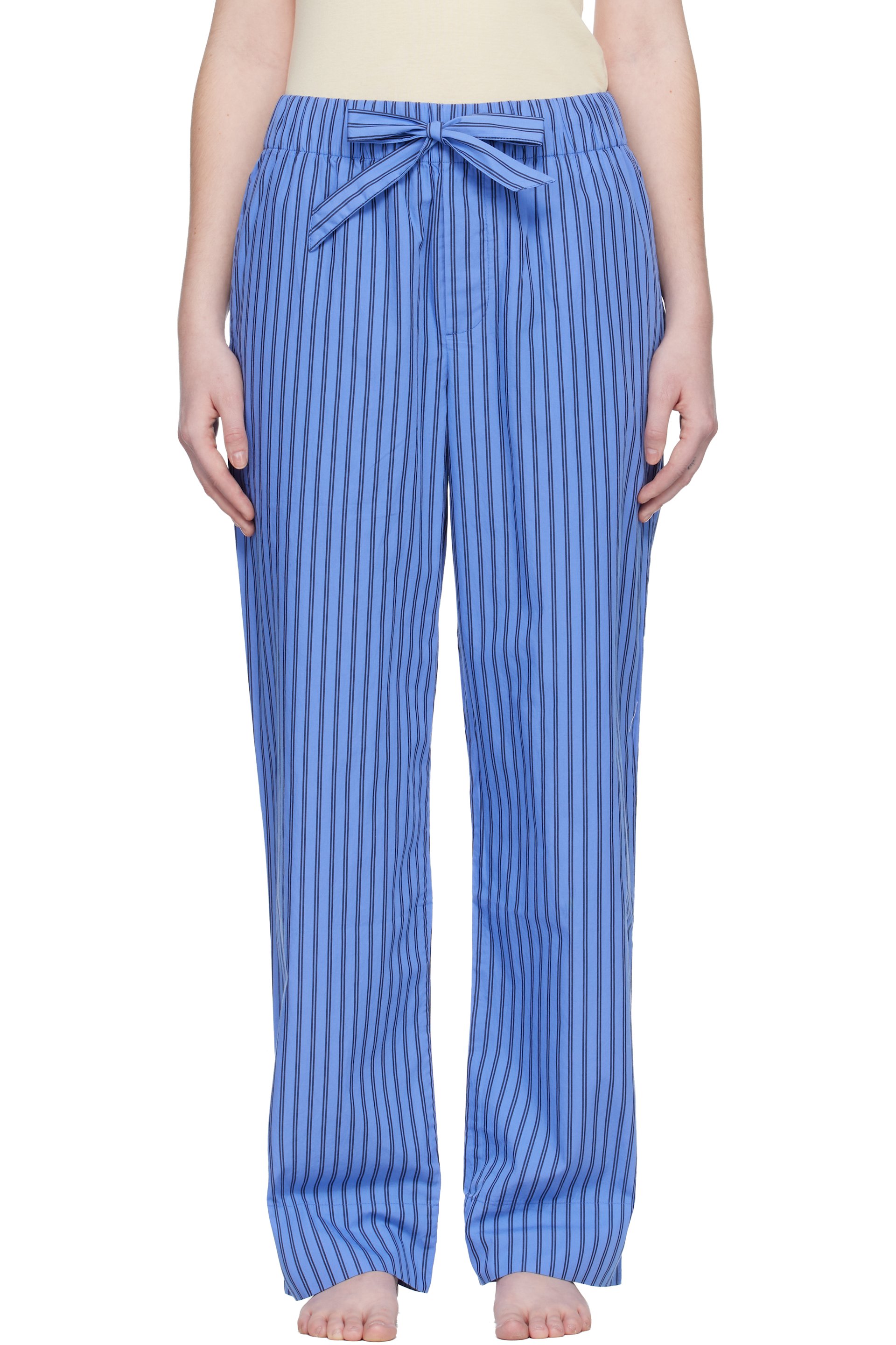 Tekla - Blue Poplin Pyjama Pants