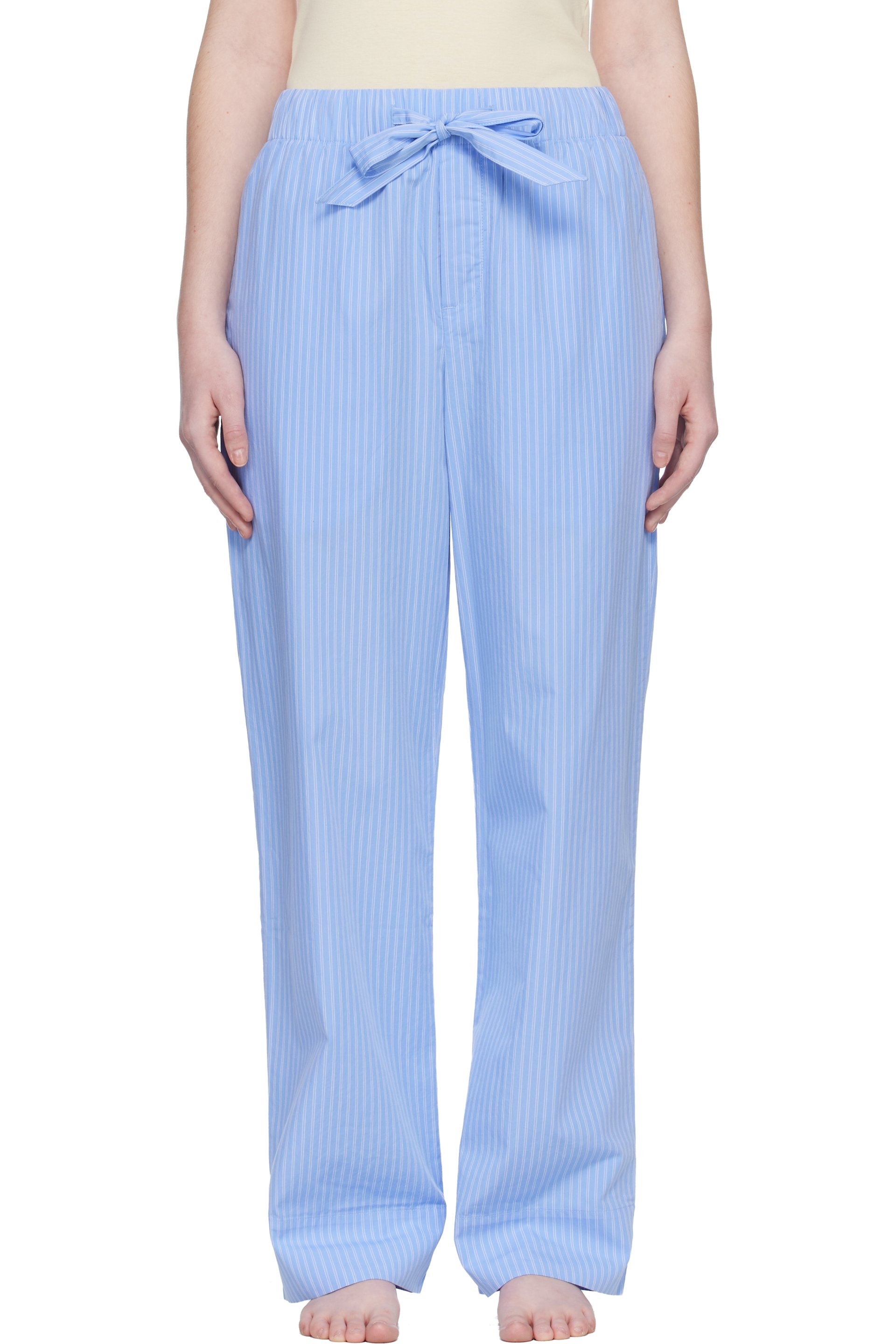 Tekla - Blue Poplin Pyjama Pants