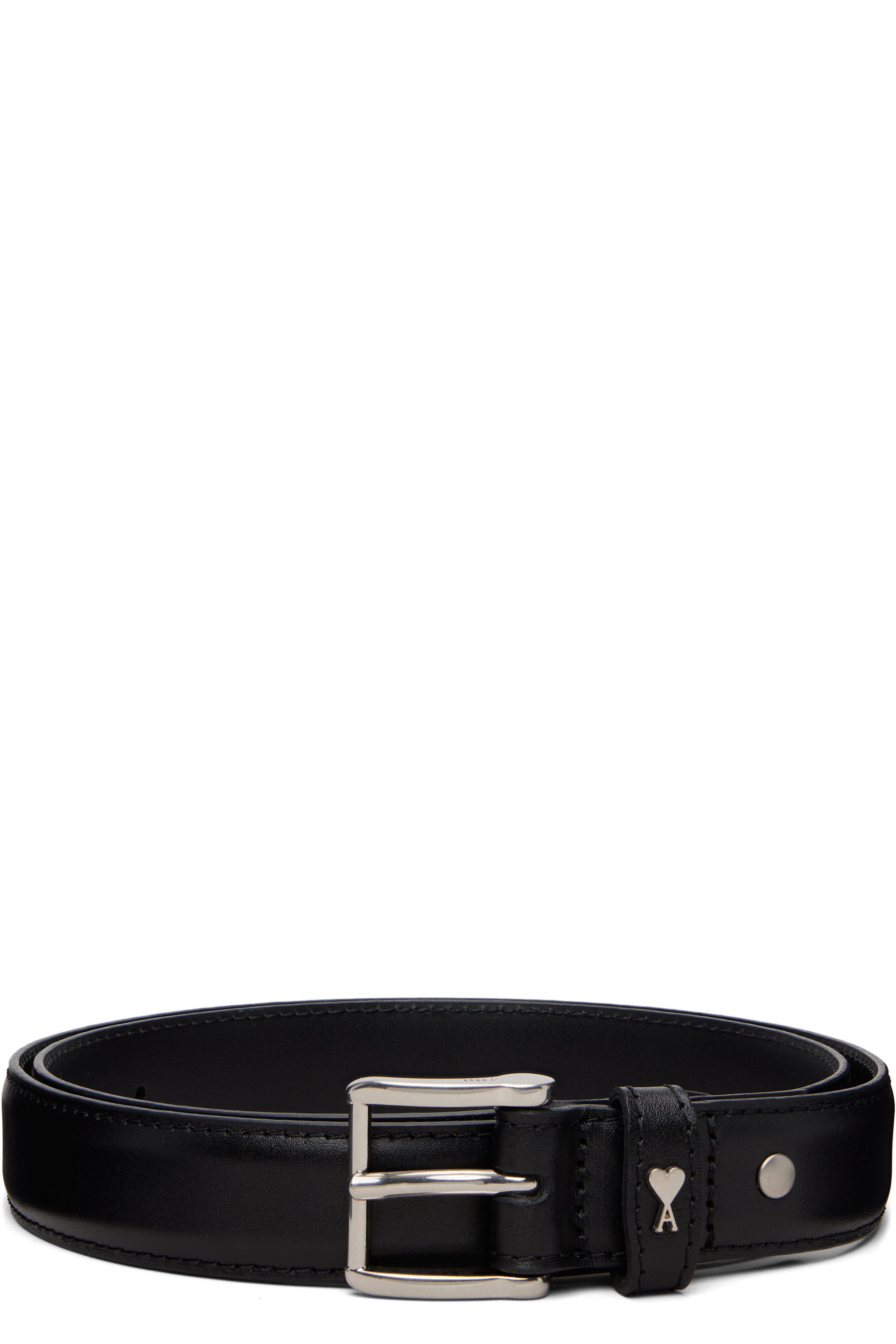 AMI Paris - Ceinture noire en cuir de vache - Paris Paris