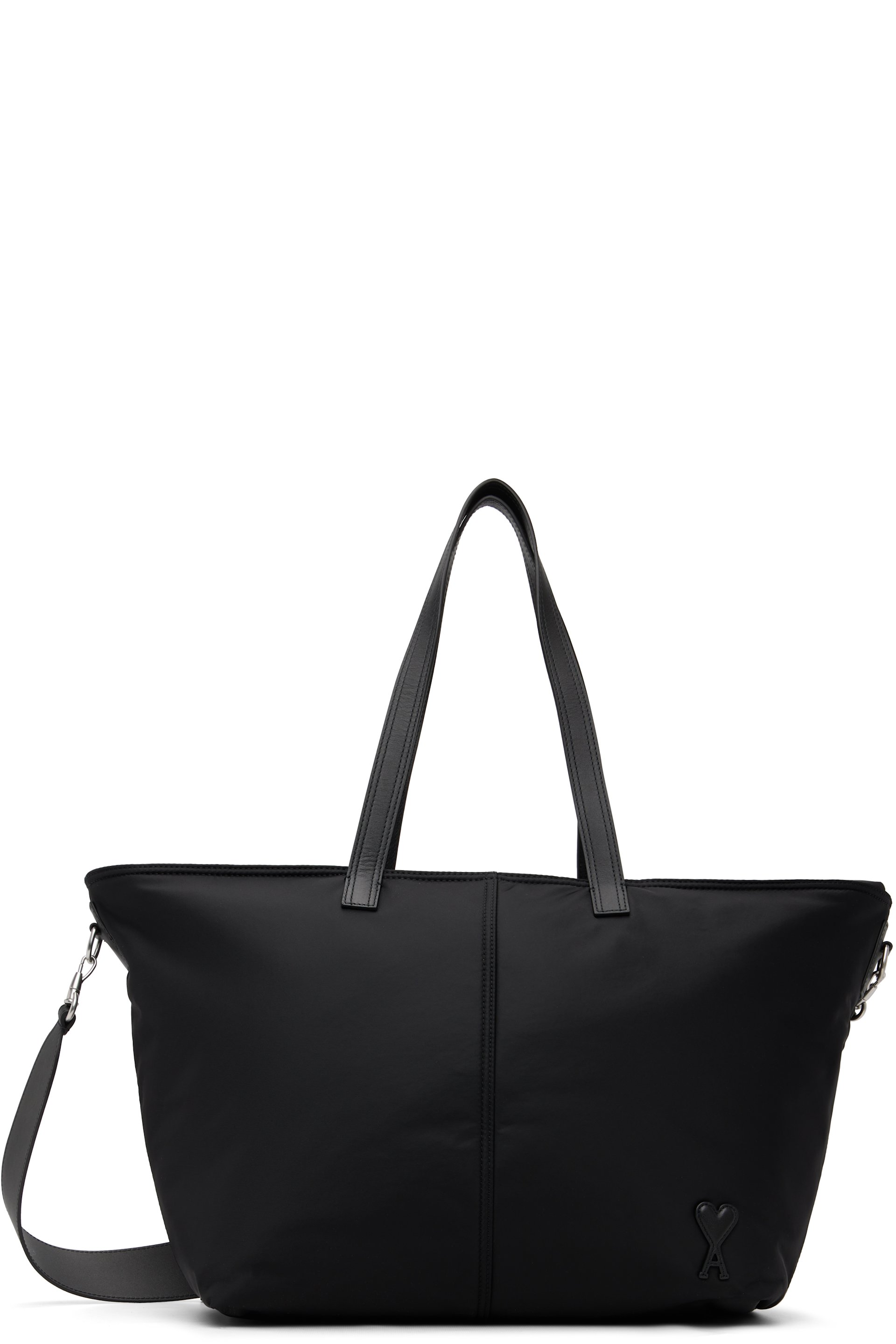 AMI Paris - Petit cabas Marcel noir en nylon