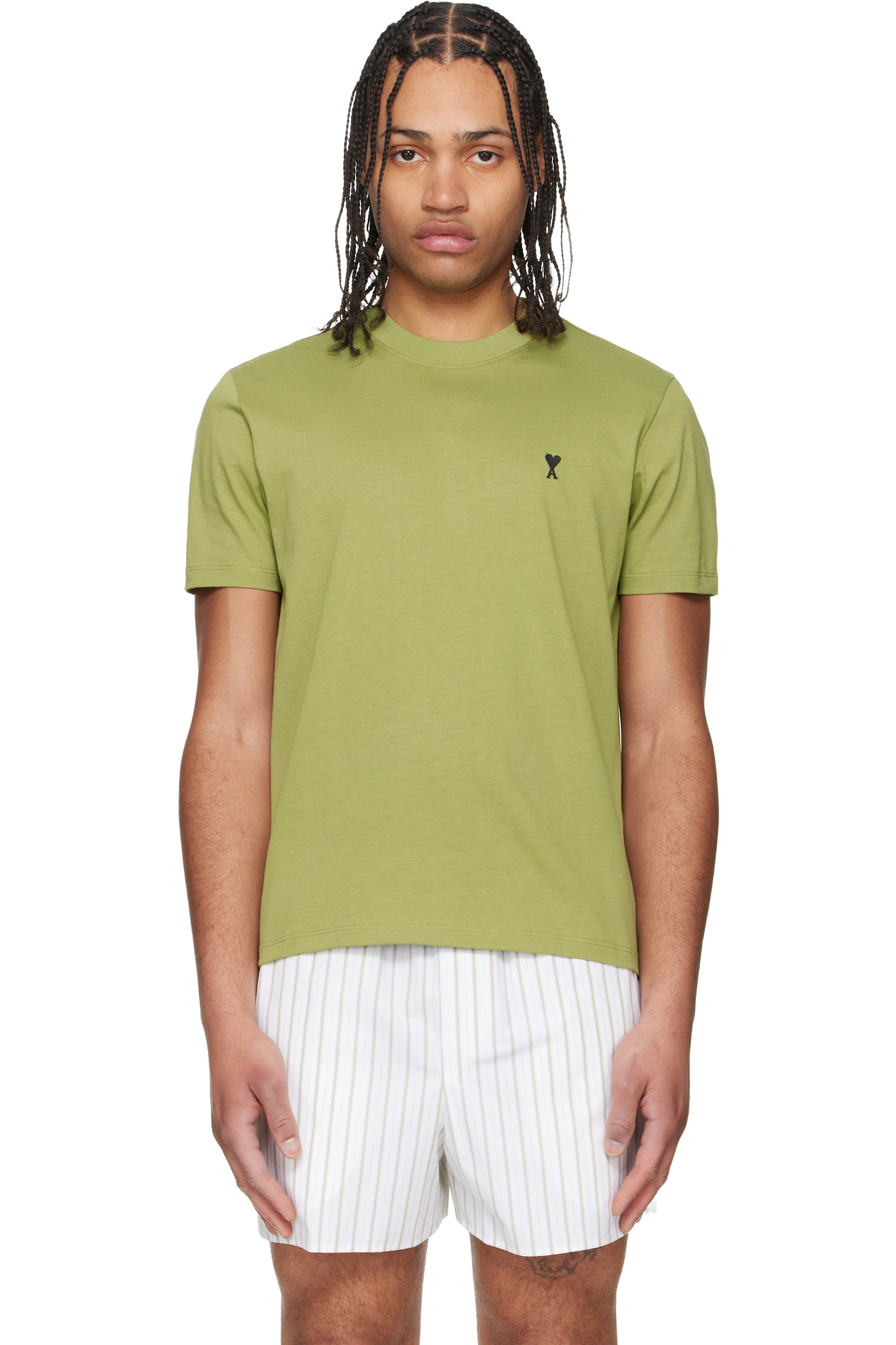 AMI Paris - Green Cotton Ami de Coeur T-shirt