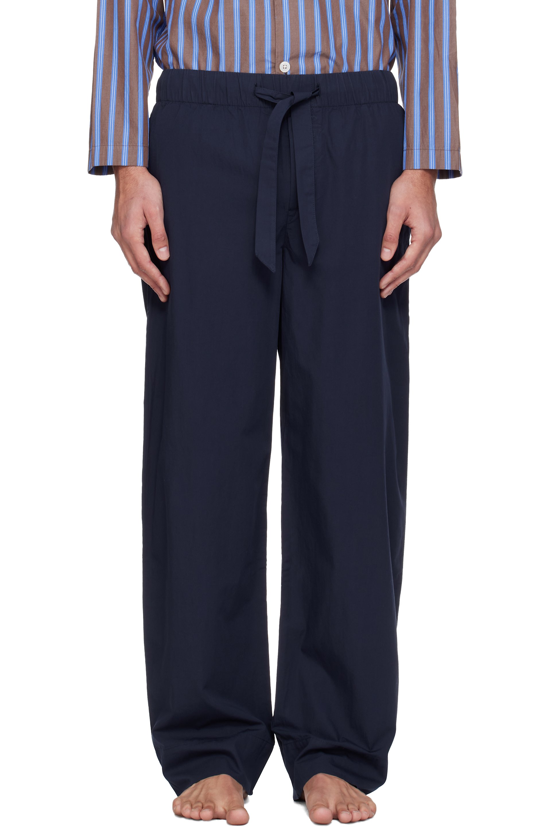 Tekla - Navy Poplin Pyjama Pants