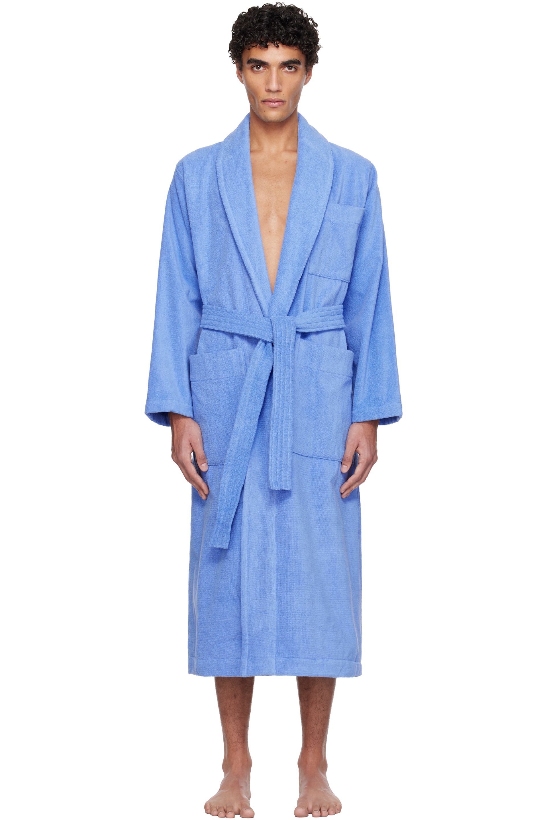 Tekla - Blue Terry Classic Bathrobe