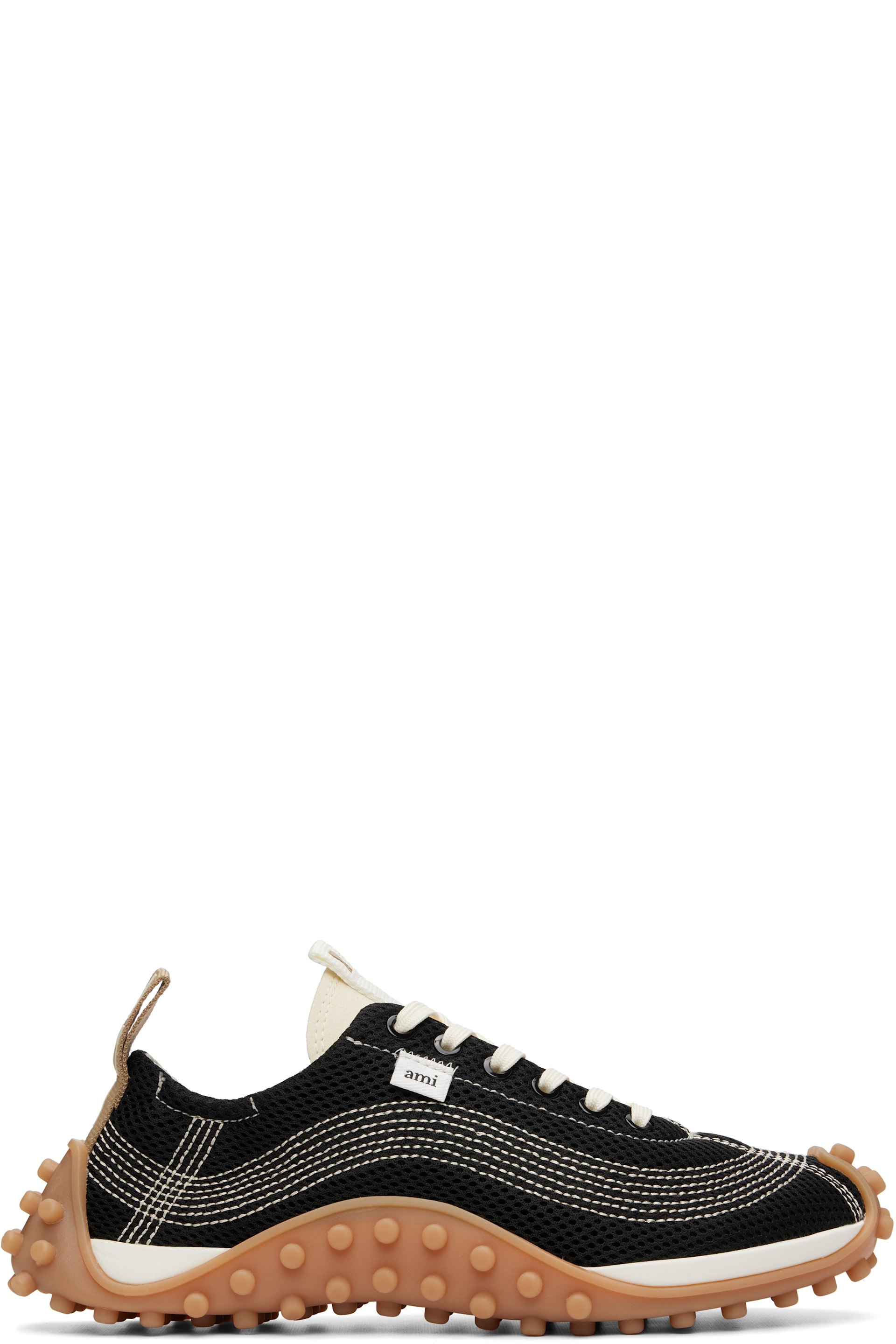 AMI Paris - Black Mirage Mesh Sneakers