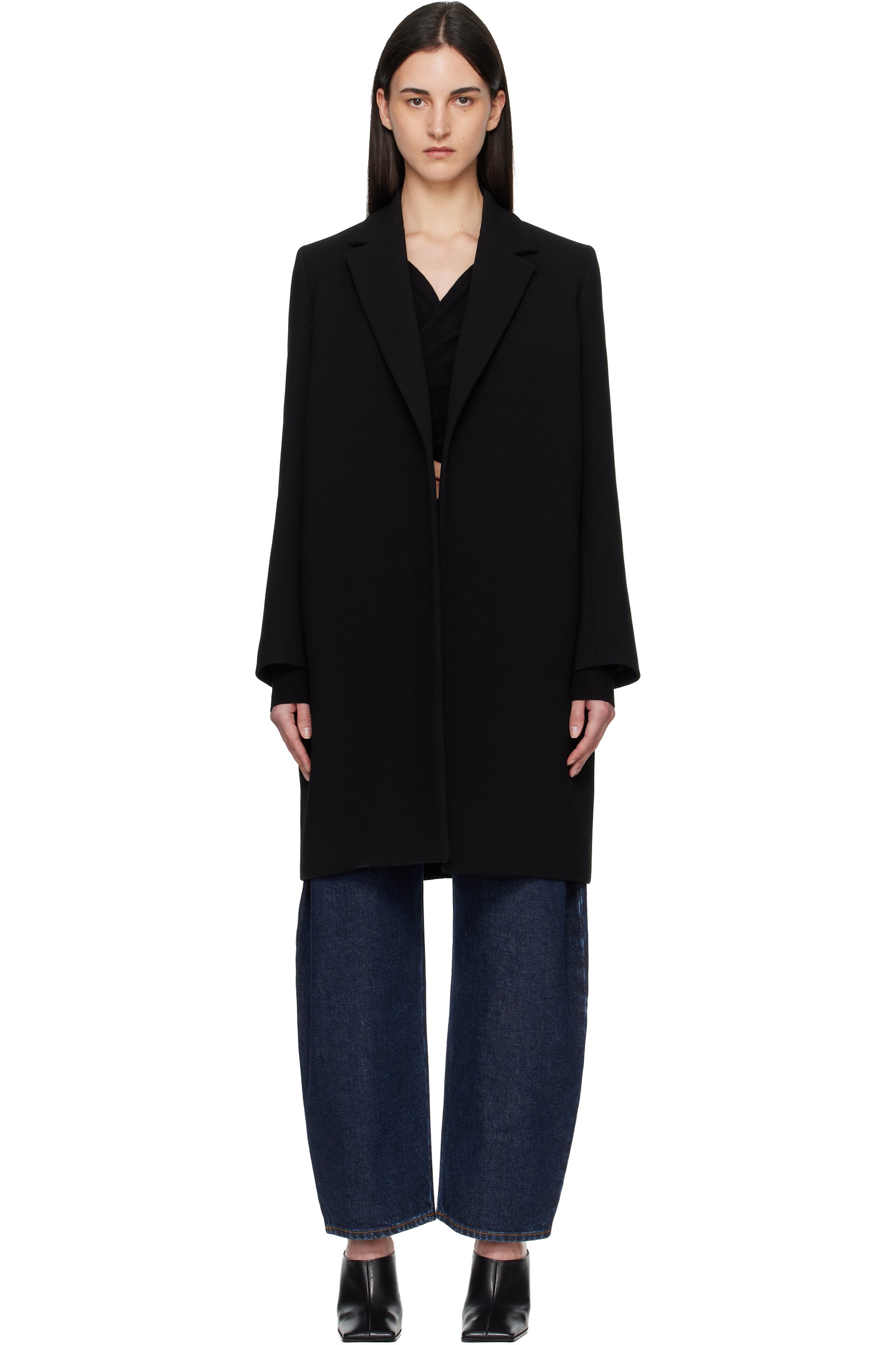 ALAÏA - Black Virgin Wool Coat