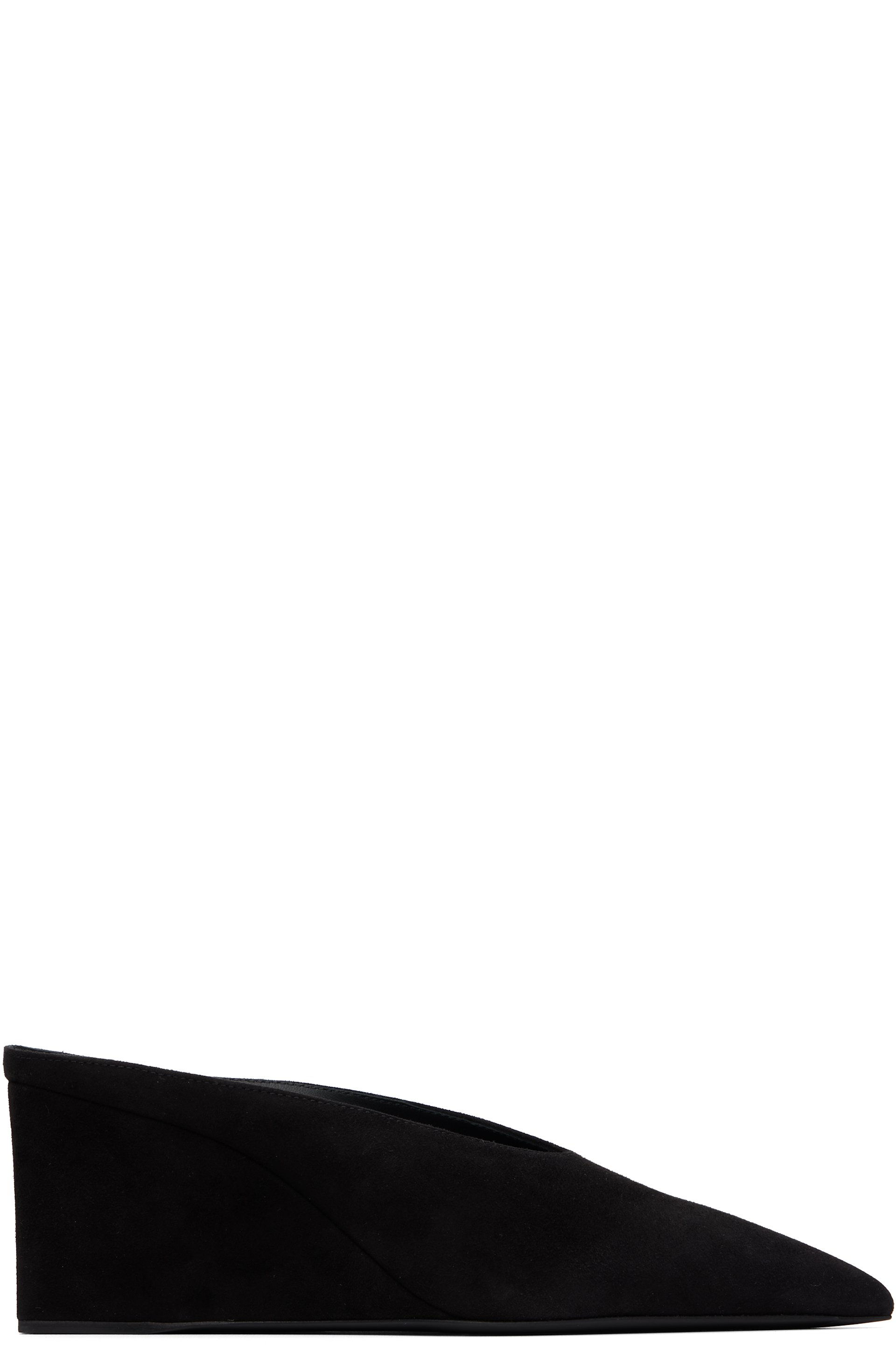 ALAÏA - Black Cube Wedge Mule Heels