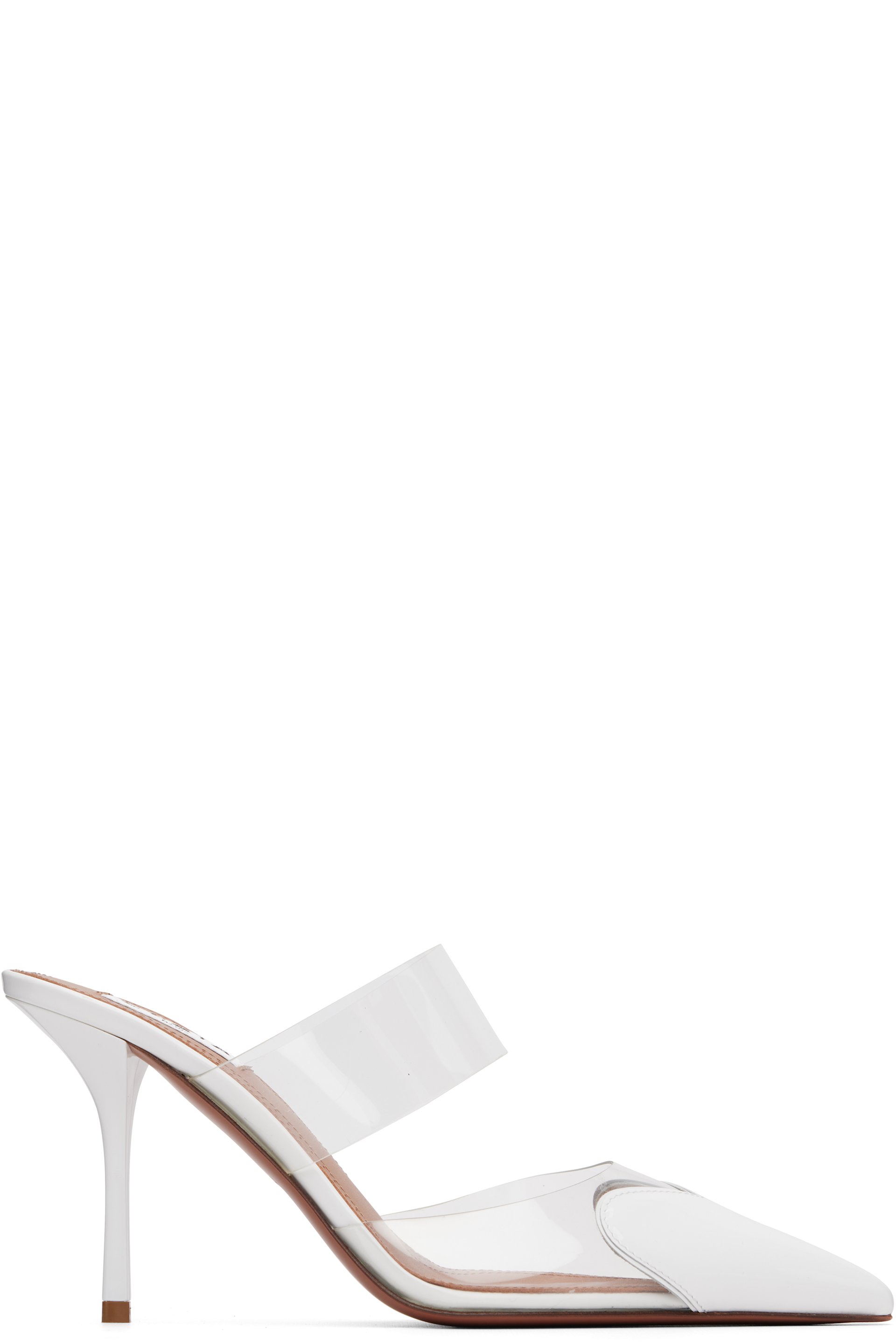 ALAÏA - White 'Le Cœur' Mule Heels