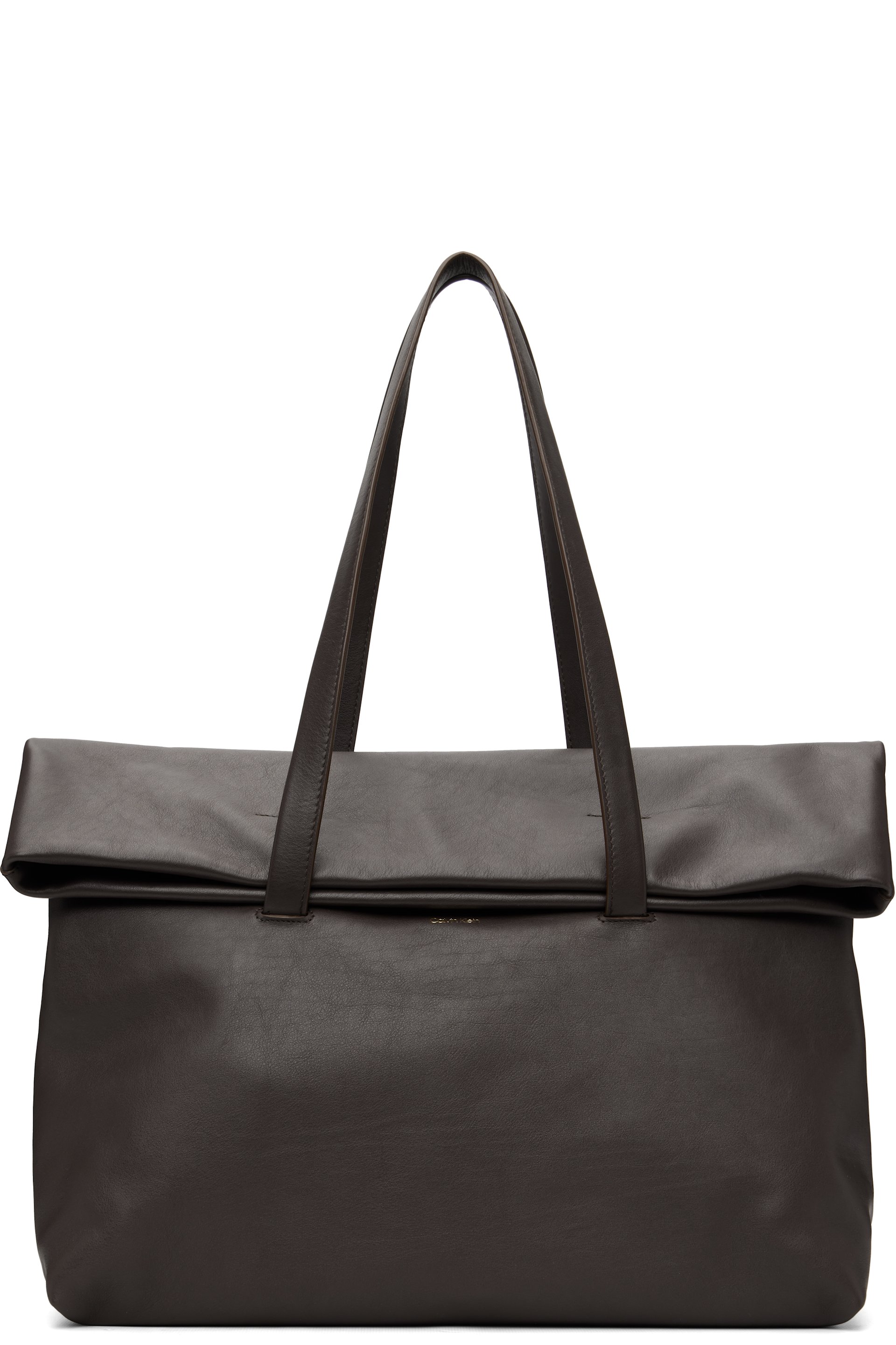 Calvin Klein Collection - Cabas NY City North South brun