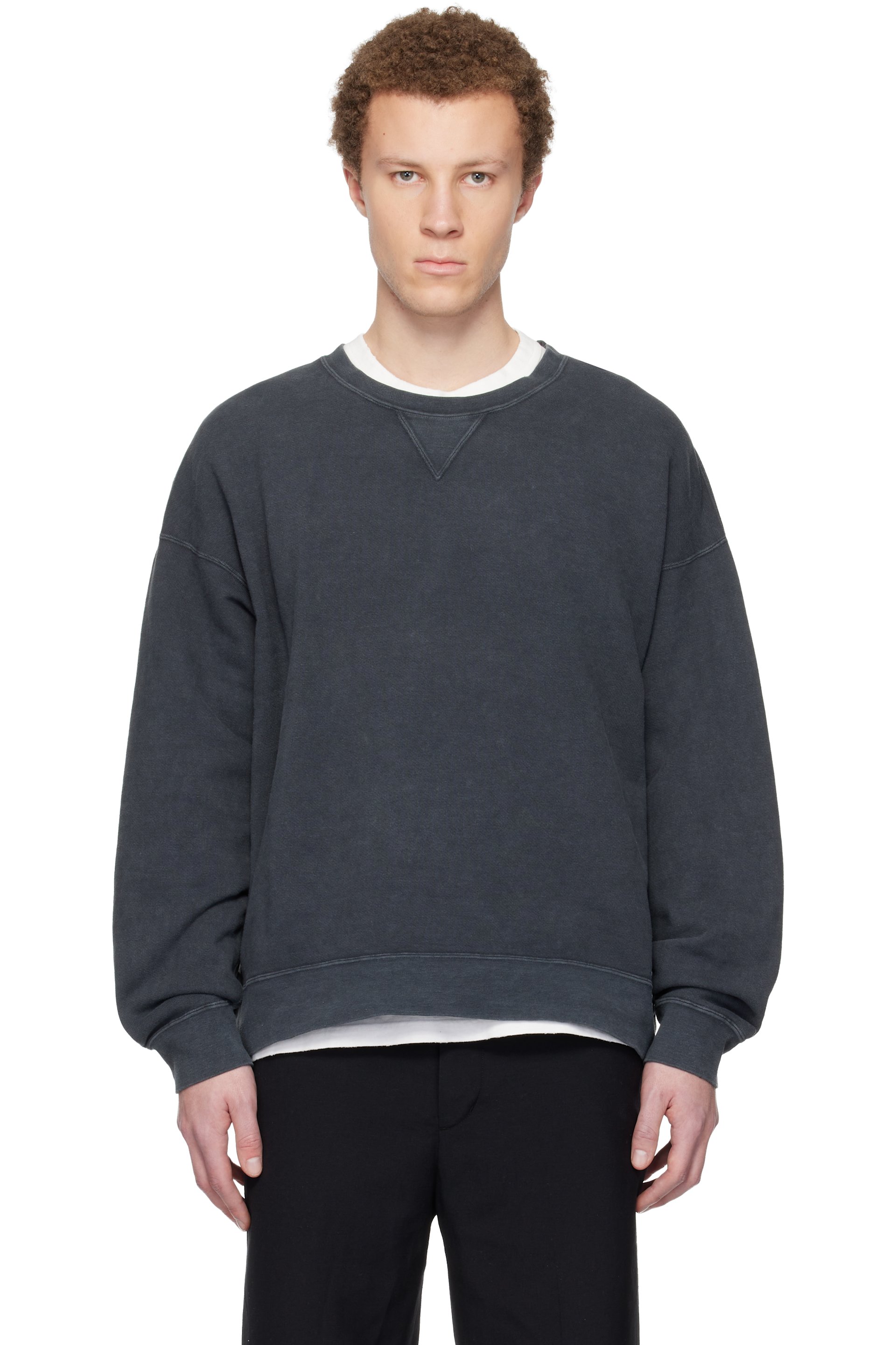visvim - Black Jumbo SB L/S DMGD Sweatshirt