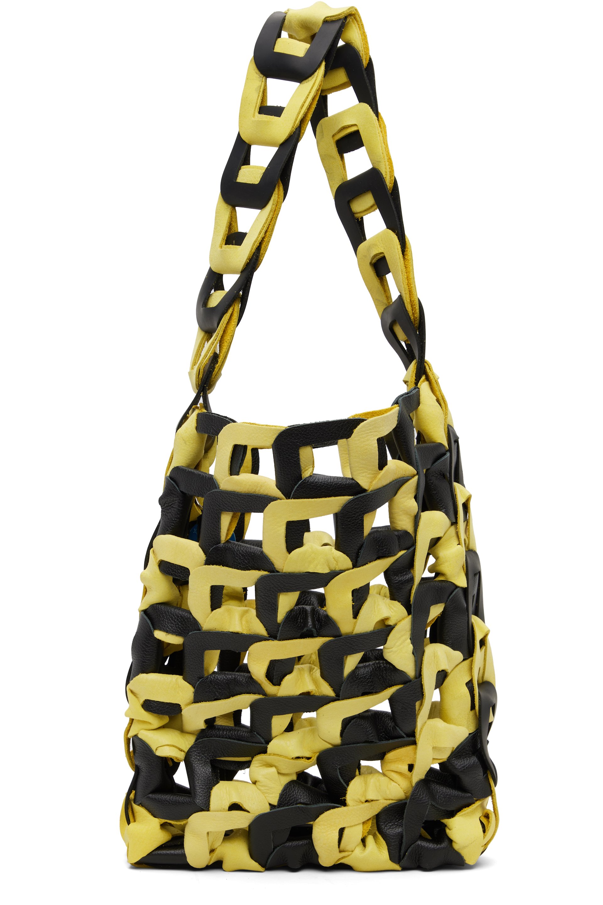 SC103 - Black & Yellow Links Medium Tote