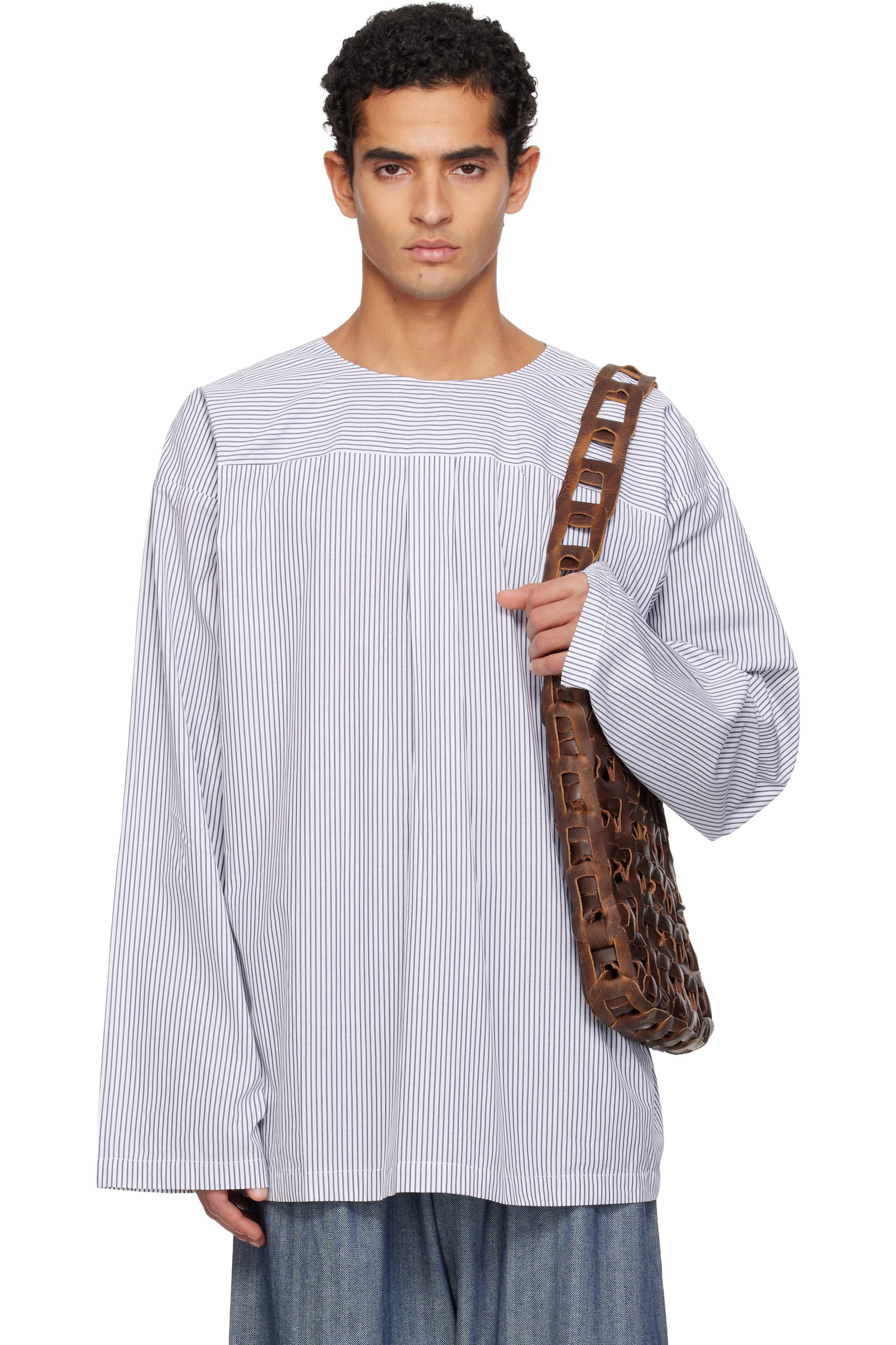 SC103 - White & Navy Radar Shirt