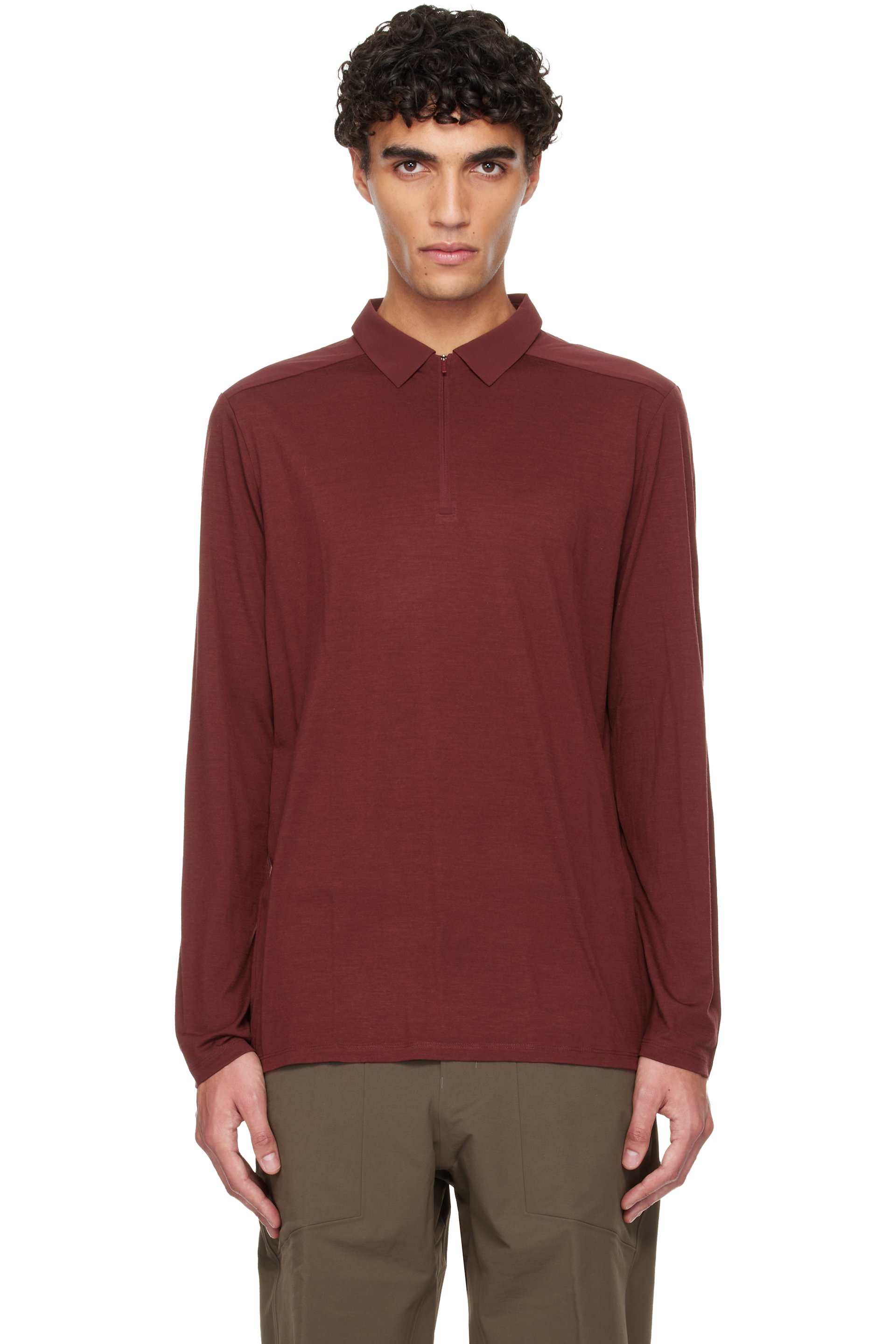 Veilance - Burgundy Frame LS Polo