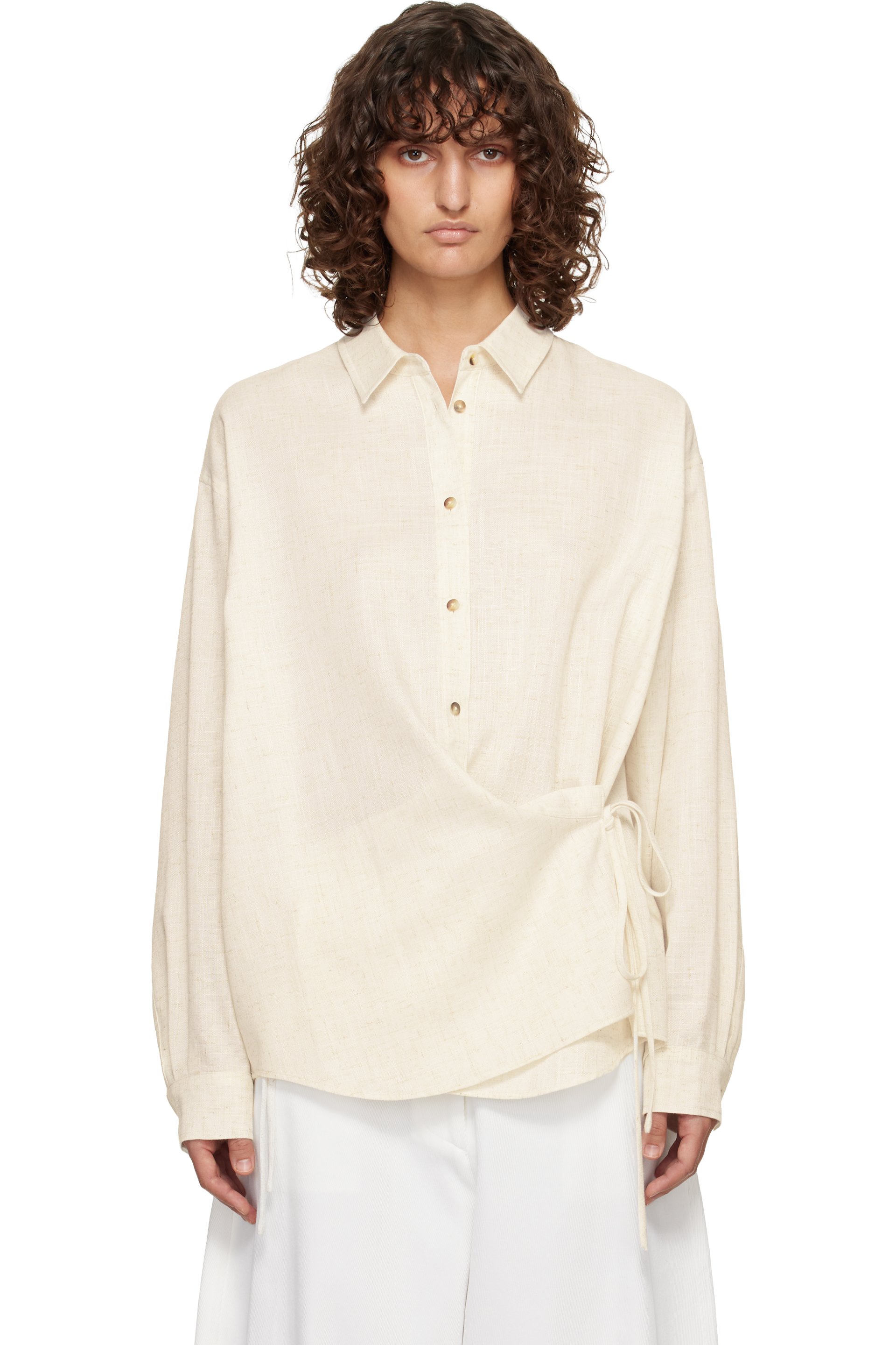 LE17SEPTEMBRE - Chemise torsadée blanc cassé