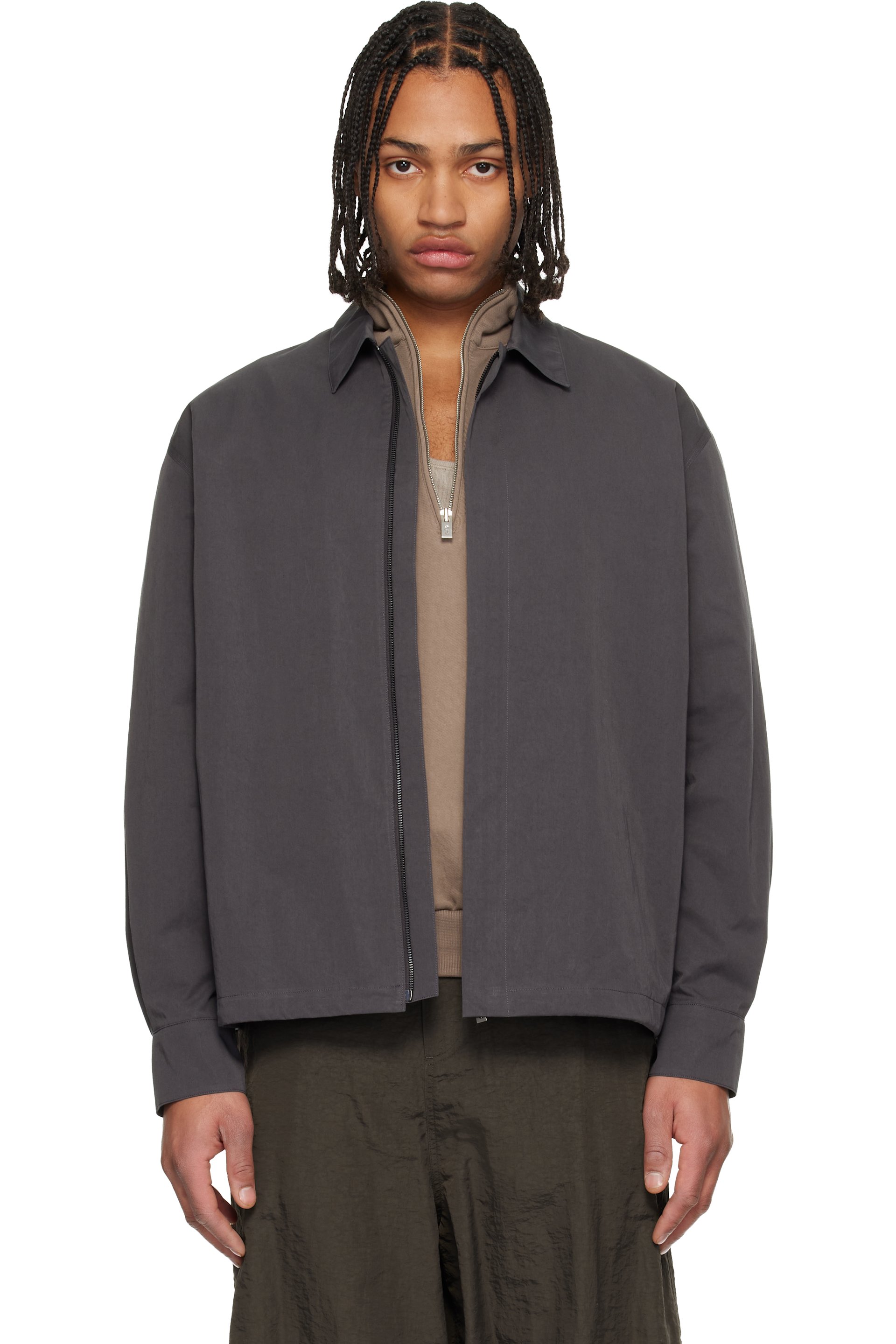 LE17SEPTEMBRE - Gray Zip Shirt