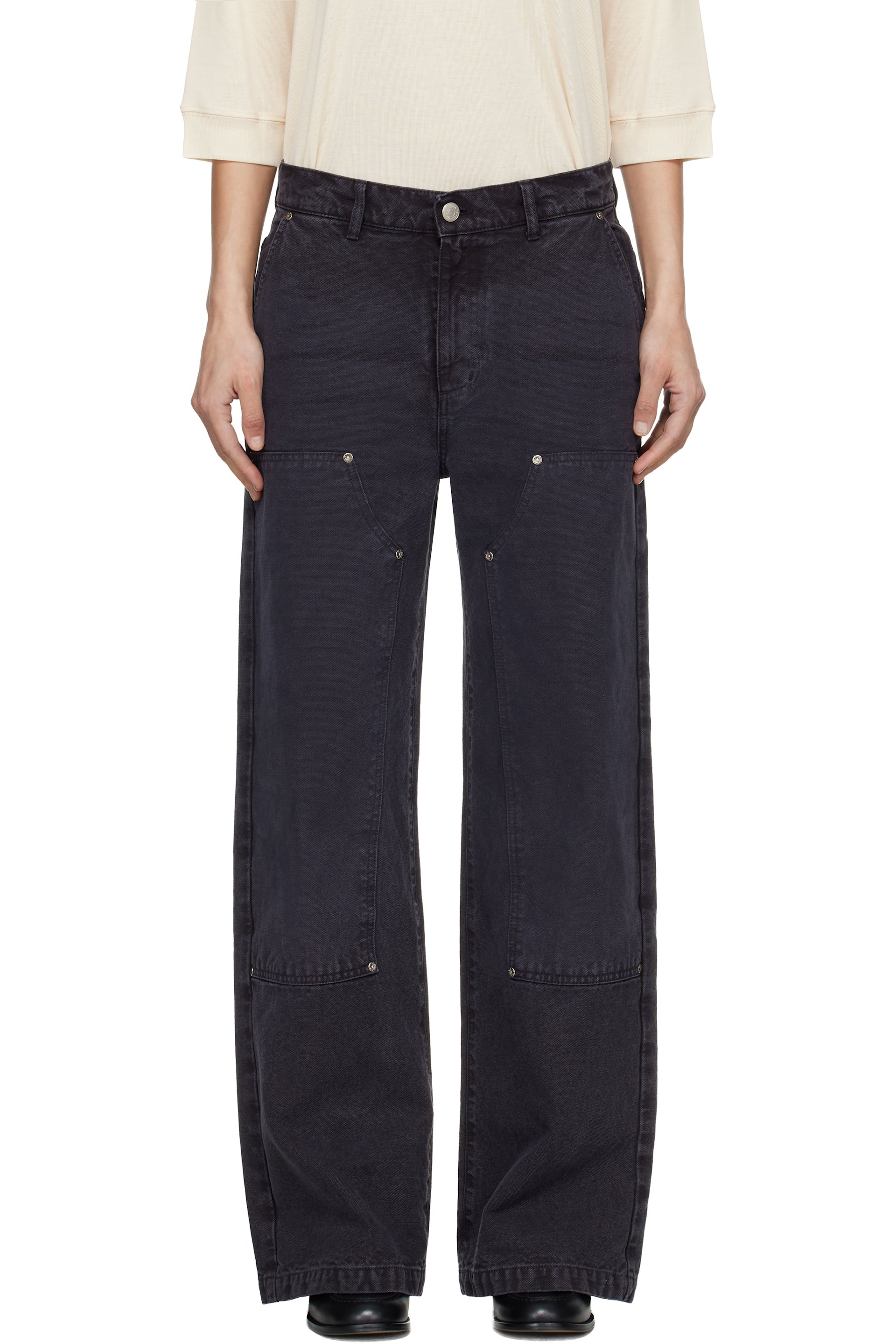 mfpen - Gray Double Knee Jeans