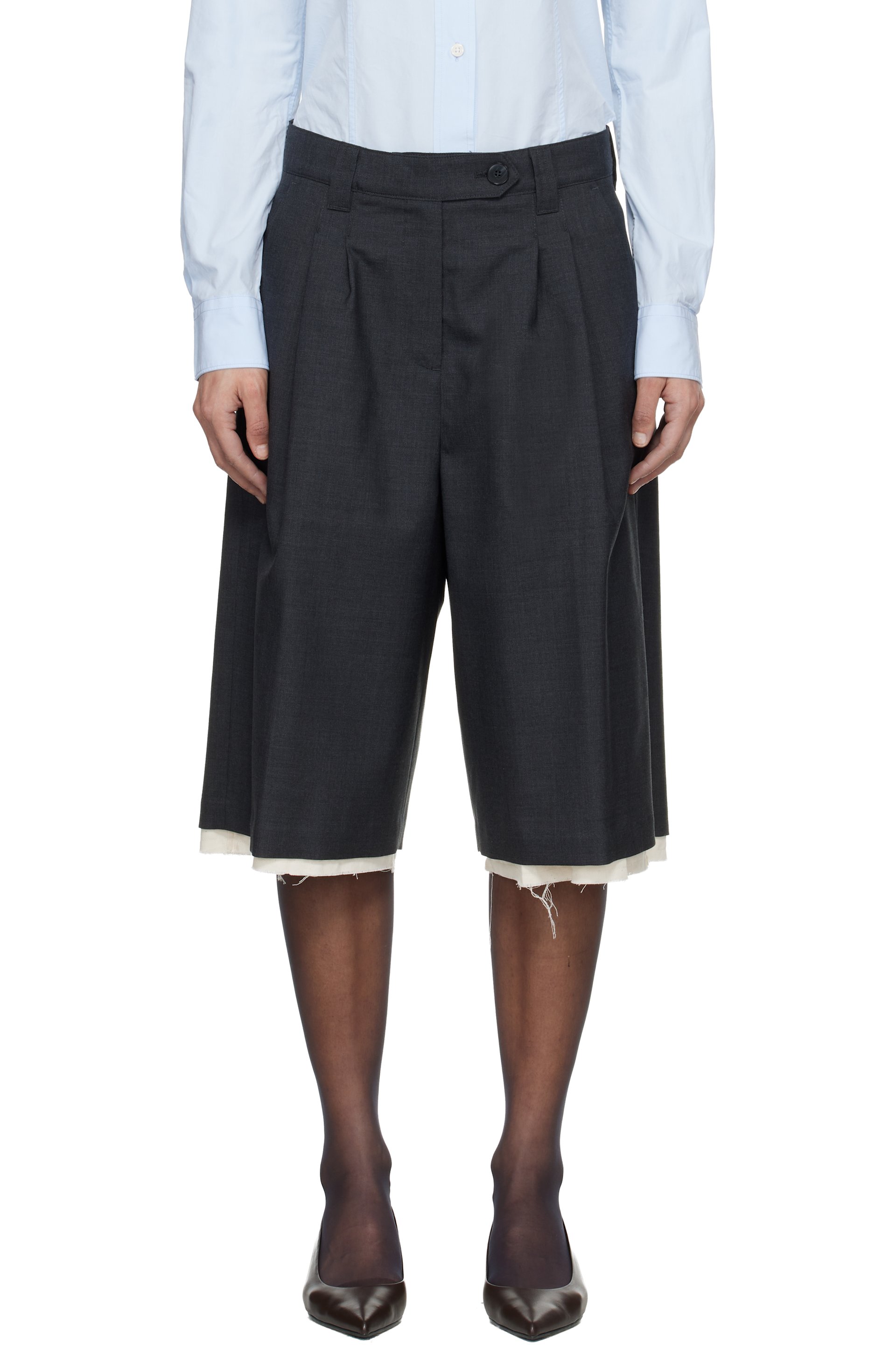 mfpen - Gray Slash Shorts
