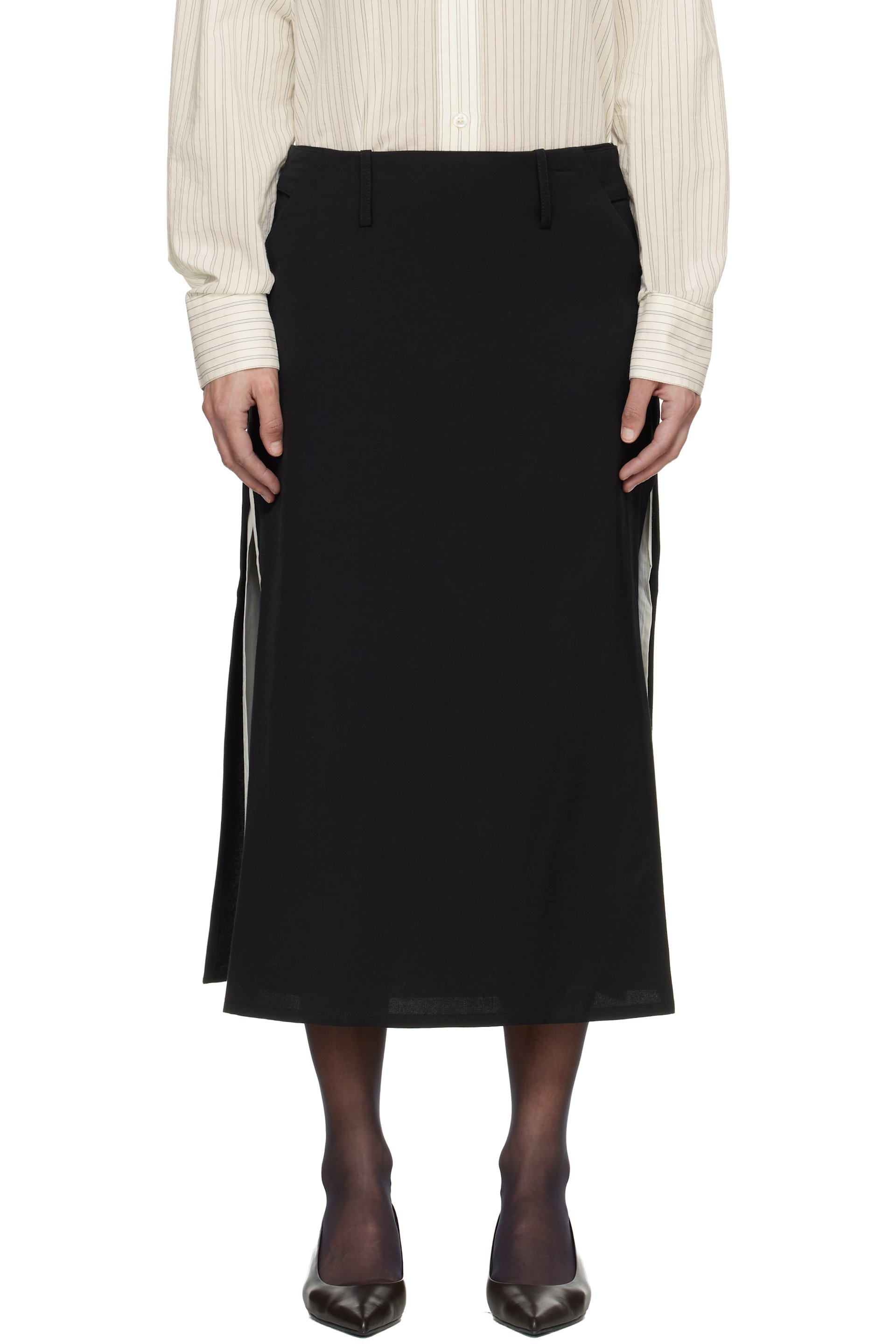 mfpen - Black Tab Midi Skirt
